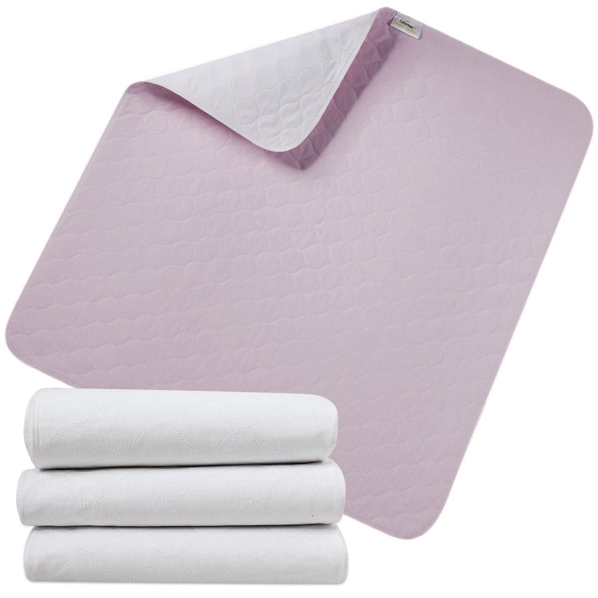 12 Pack Bed Pad Washable Incontinence Underpad - Absorbent Waterproof  Urinary Protection for Seniors Children 34 x 36 Light Pink 