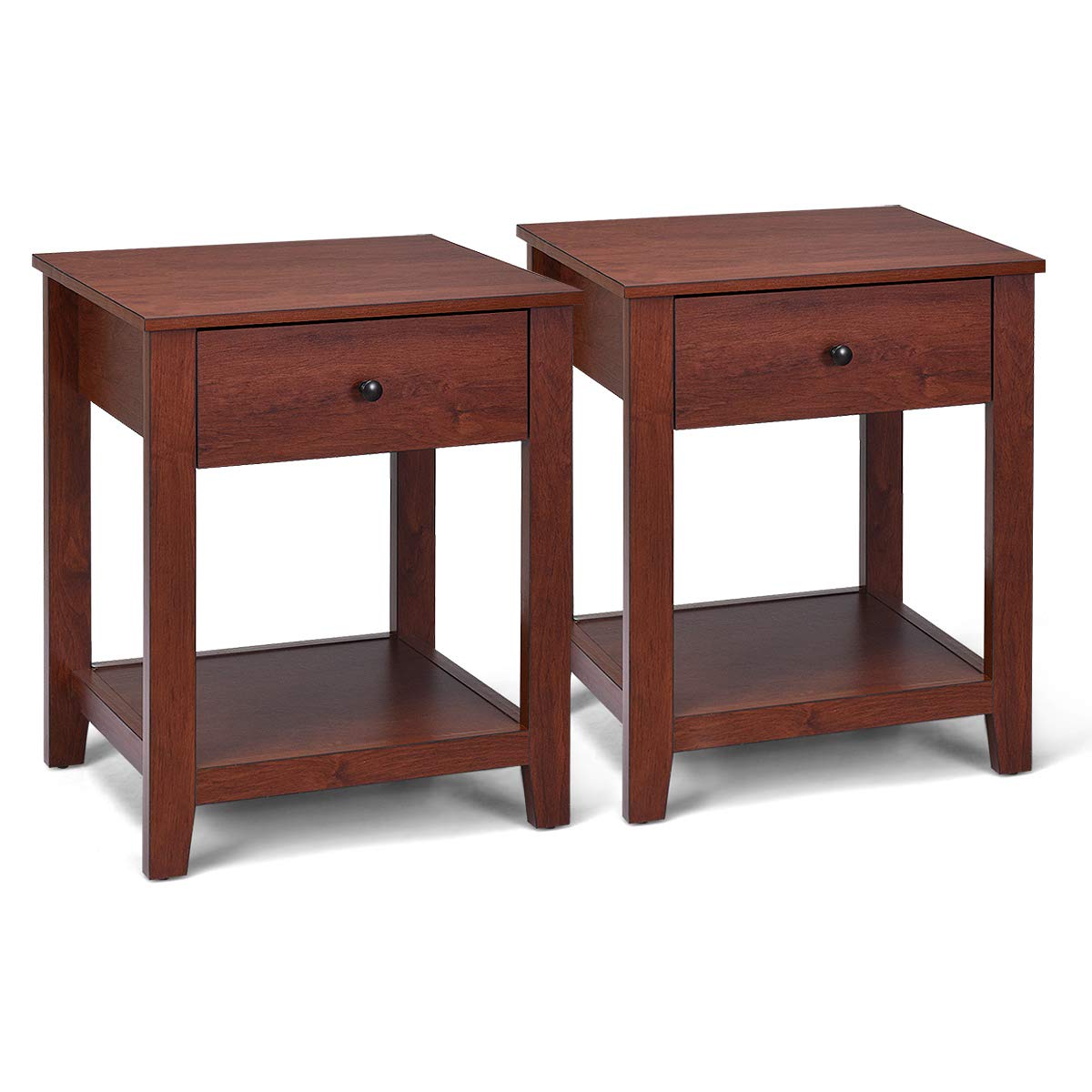 Giantex Contemporary Accent Espresso Furniture End Table (1)