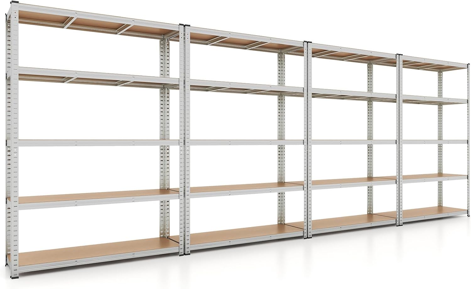 Giantex 5-Tier Metal Utility Shelves, Garage Storage Shelving Unit w/Adjustable Height, 2200 LBS Total Load Capacity