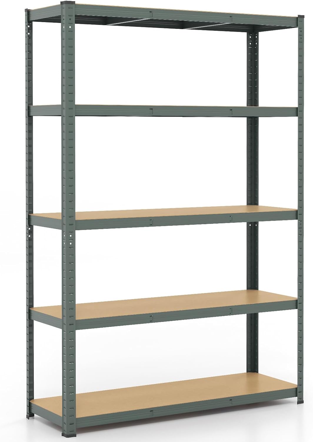 Giantex 5-Tier Metal Utility Shelves, Garage Storage Shelving Unit w/Adjustable Height, 2200 LBS Total Load Capacity