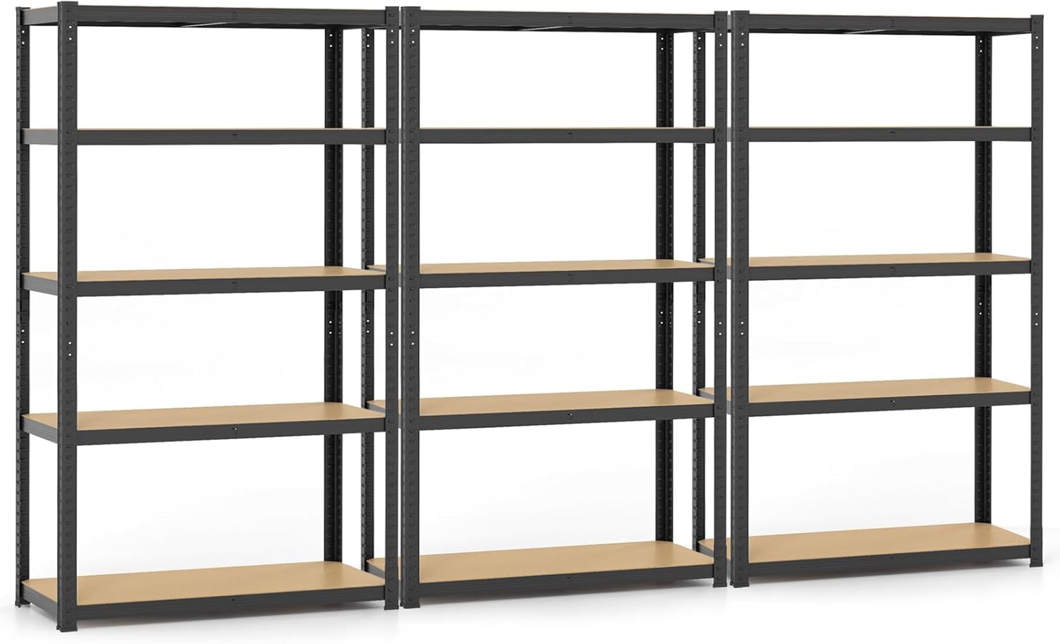 Giantex 5-Tier Metal Utility Shelves, Garage Storage Shelving Unit w/Adjustable Height, 2200 LBS Total Load Capacity