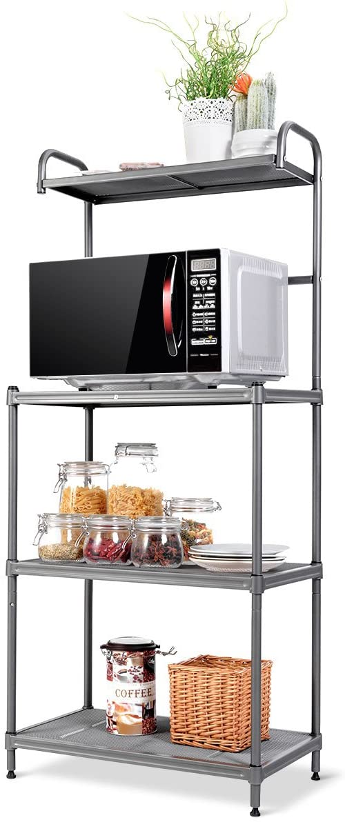 4-Tier Kitchen Microwave Storage Rack Oven Stand