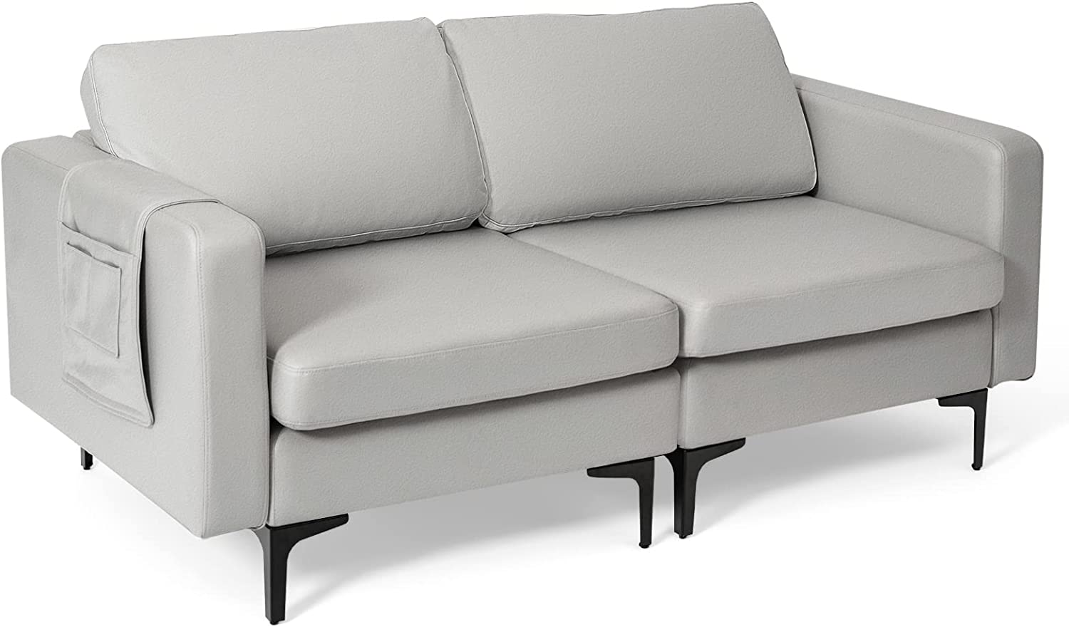 Giantex 2-Seat Sofa Couch, 66" L Modern Loveseat