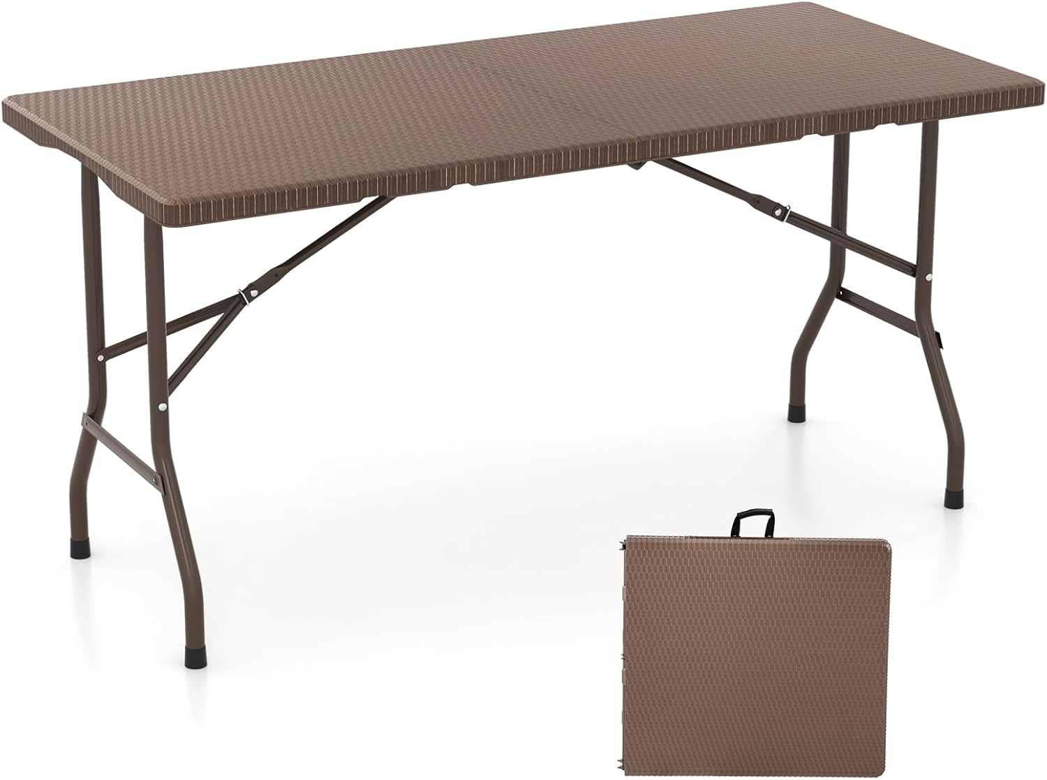 Giantex 5 FT Folding Table, HDPE Foldable Dining Table for 6