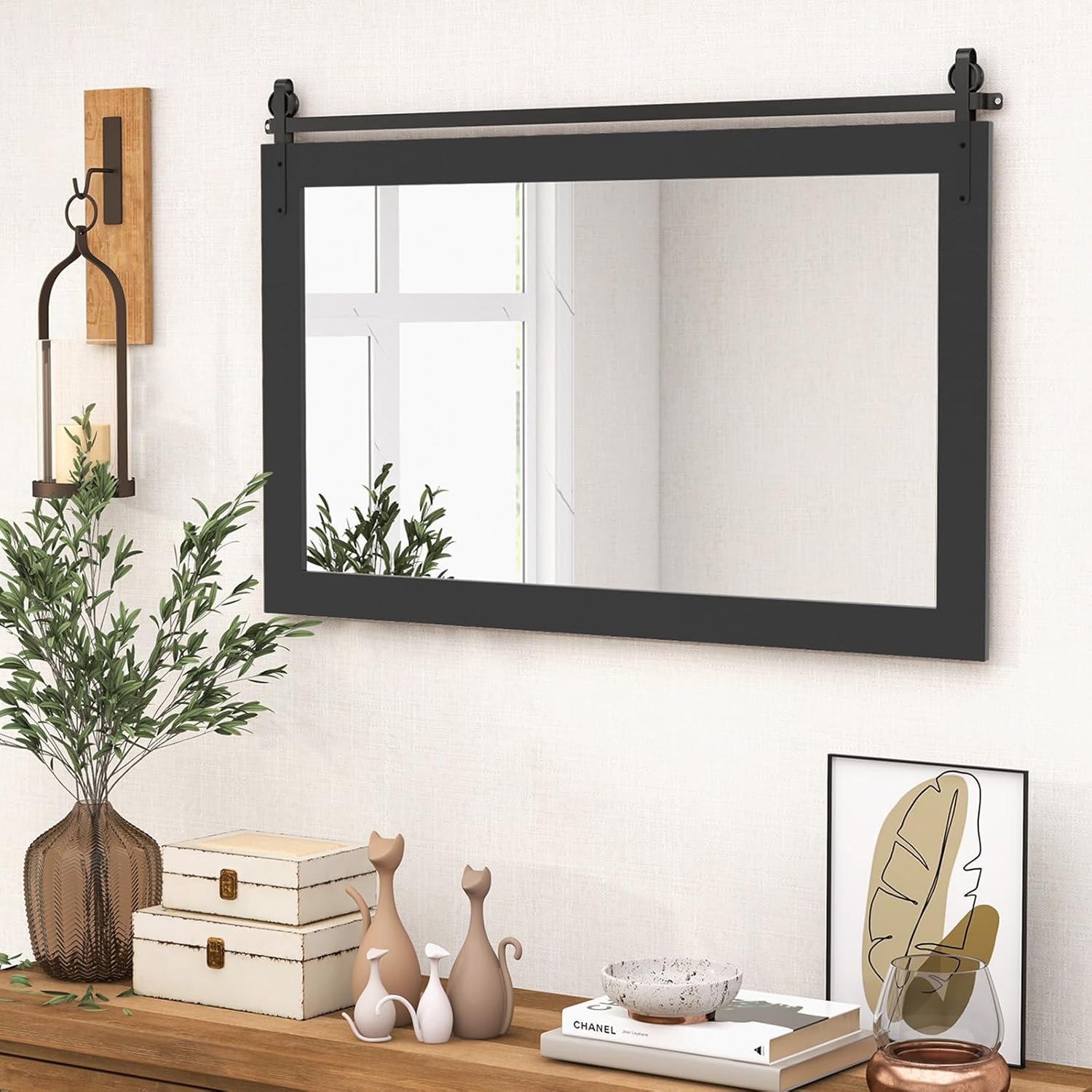 CHARMAID Farmhouse Wall Mirror