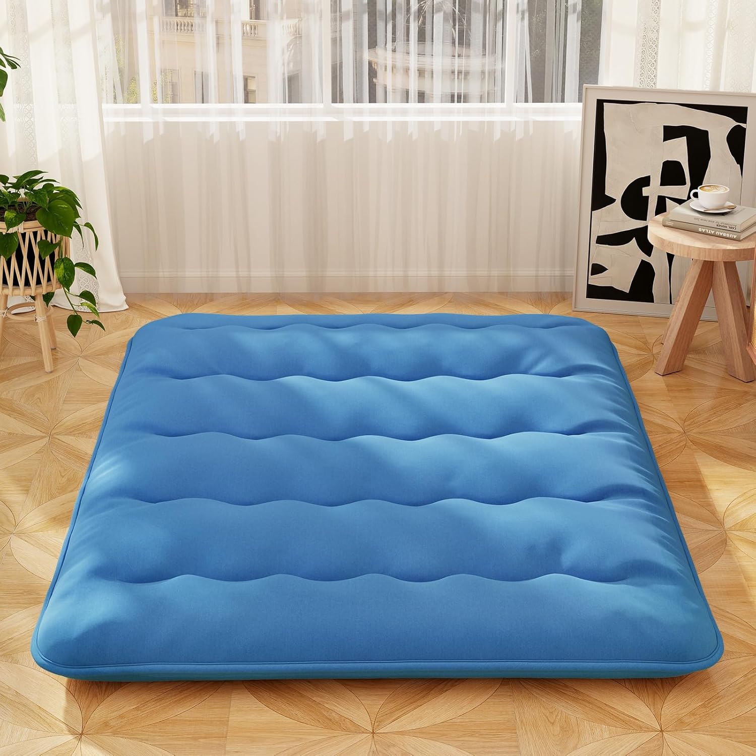 Giantex Japanese Floor Mattress, 4 Inch Futon Mattress with Washable Cover & Storage Bag