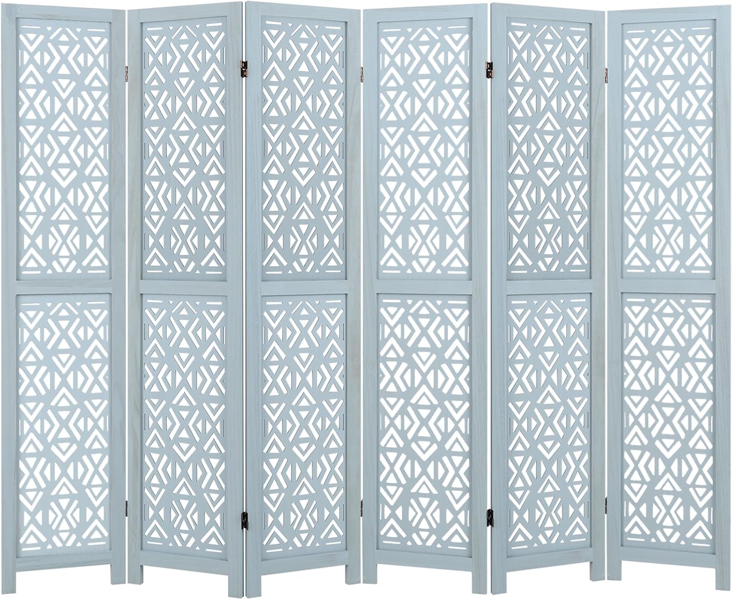 Giantex Room Divider 4/6 Panels - Boho Room Dividers with Carved Cutout Pattern & Solid Wood Frame, Fully Assembled