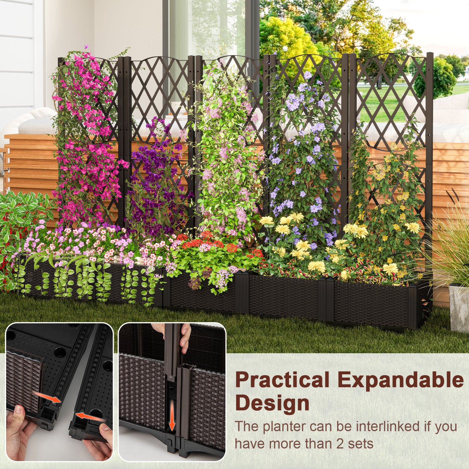 Giantex Raised Garden Bed with Trellis