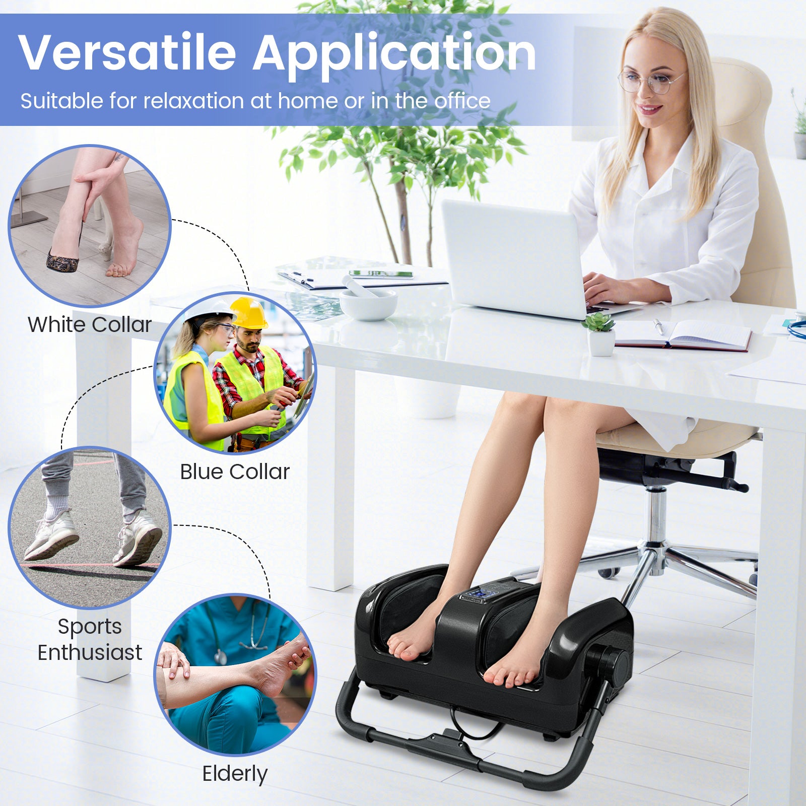 Giantex Foot Massager with Heat, 3 Massage Modes & Speed, Timer, 3 Intensity, Washable Cover