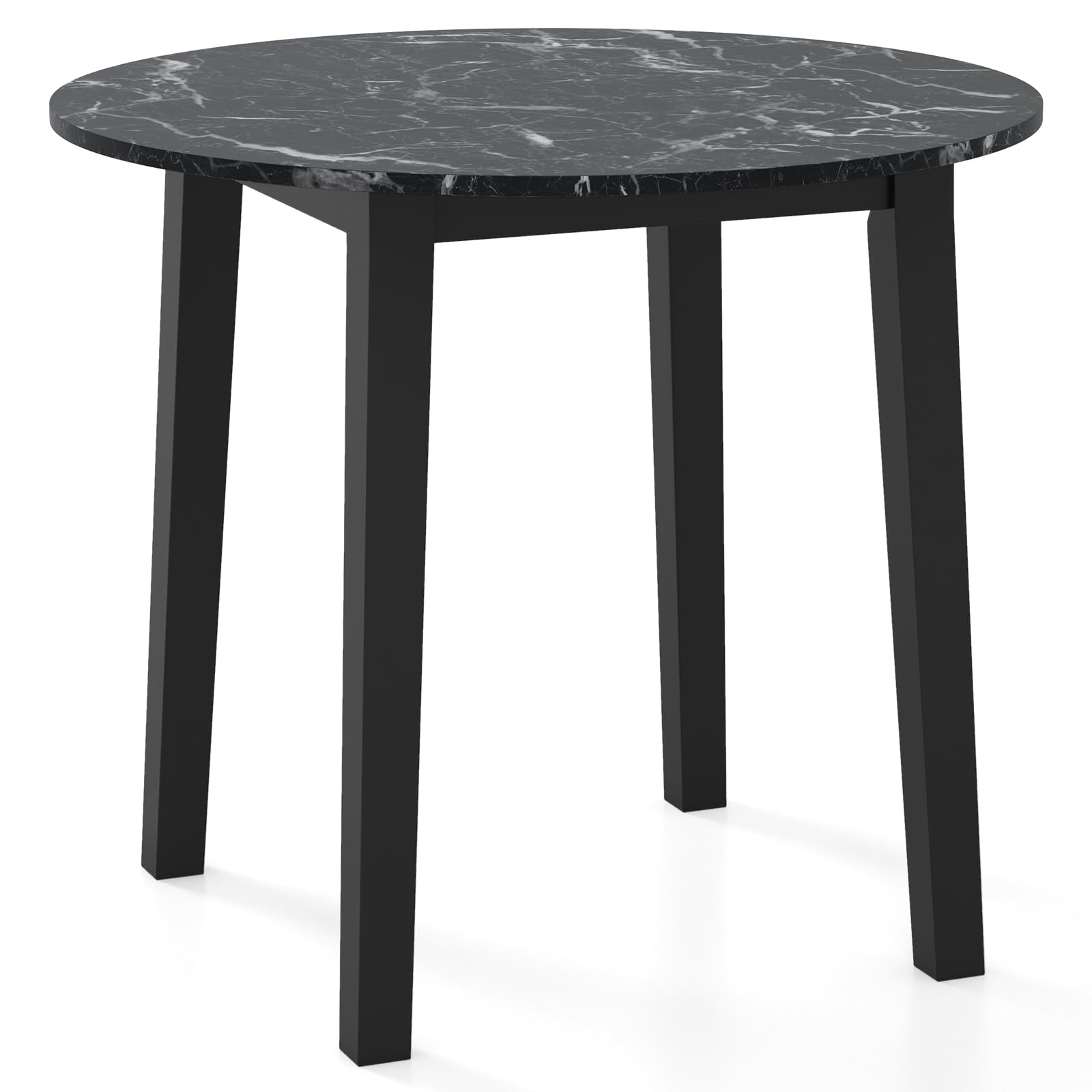 Giantex 35” Round Dining Table - Kitchen Table with Rubber Wood Legs