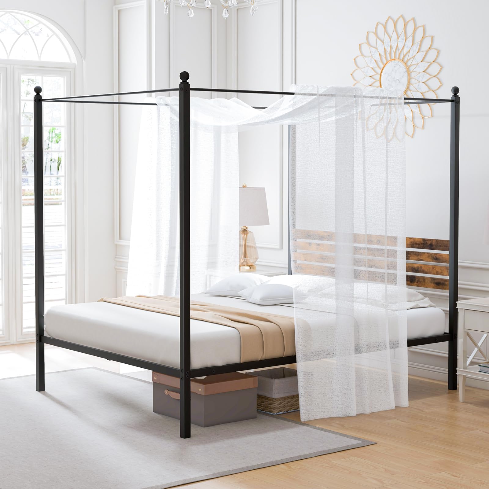 Giantex Metal Canopy Bed Frame