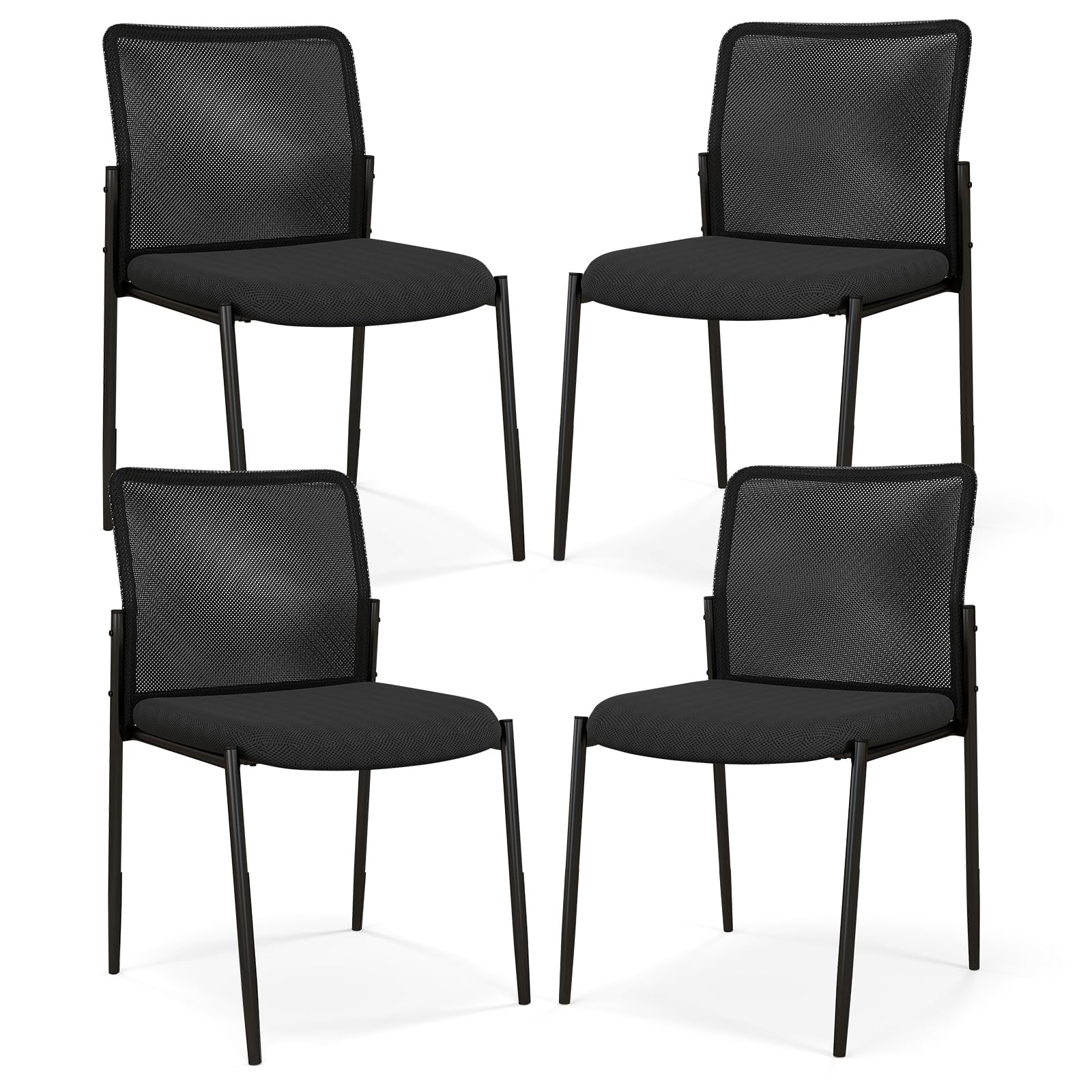 Giantex Waiting Room Chairs - Stackable Guest Chairs w/Ergonomic Backrest