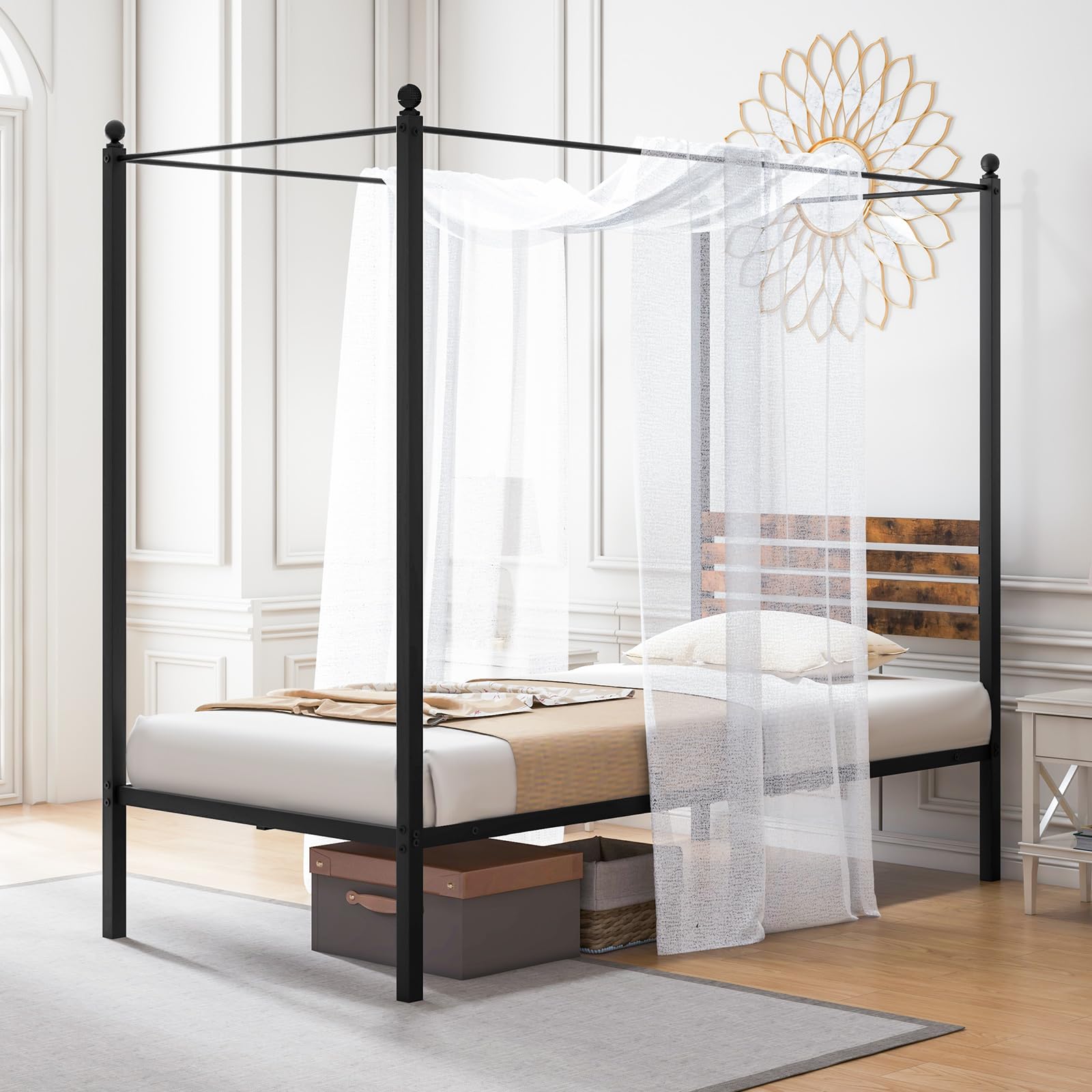 Giantex Metal Canopy Bed Frame