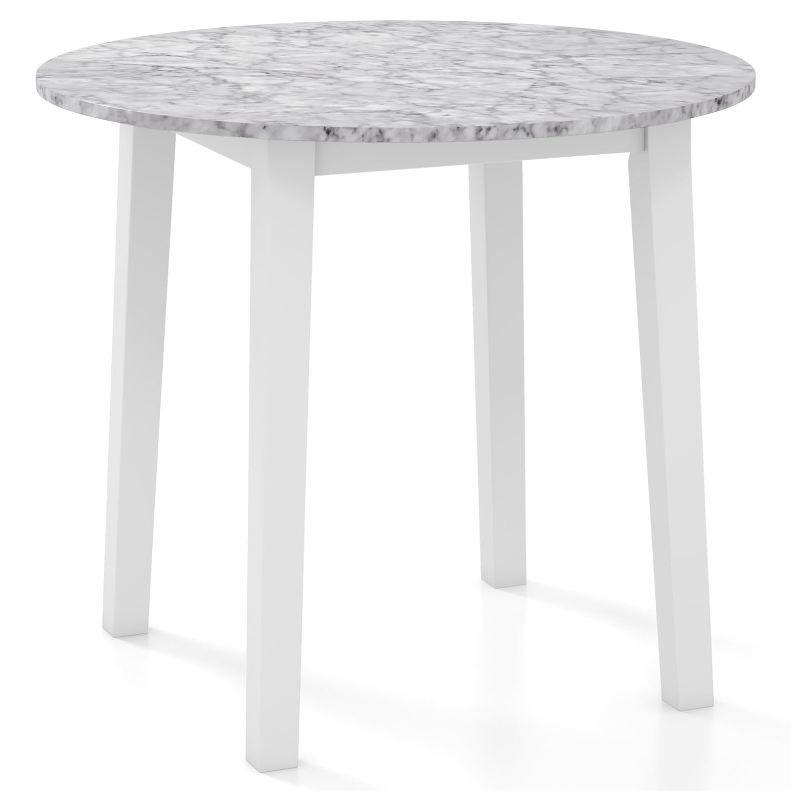 Giantex 35” Round Dining Table - Kitchen Table with Rubber Wood Legs