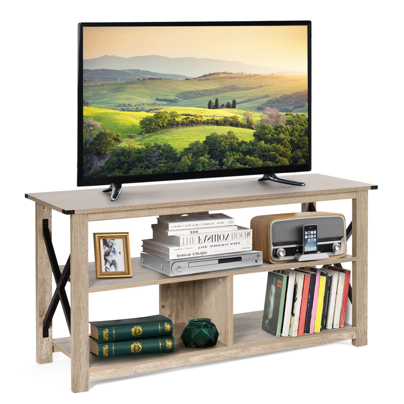 Giantex TV Stand for Bedroom, TV Cabinet for TV Up to 55"