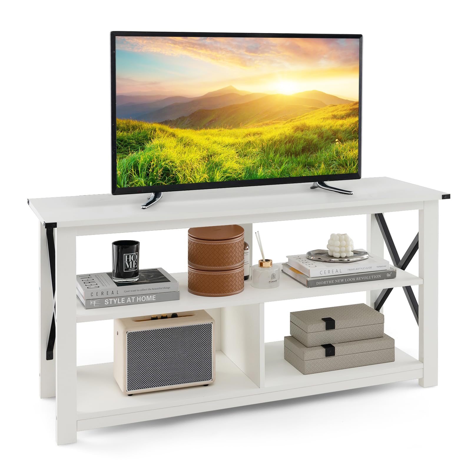 Giantex TV Stand for Bedroom, TV Cabinet for TV Up to 55"