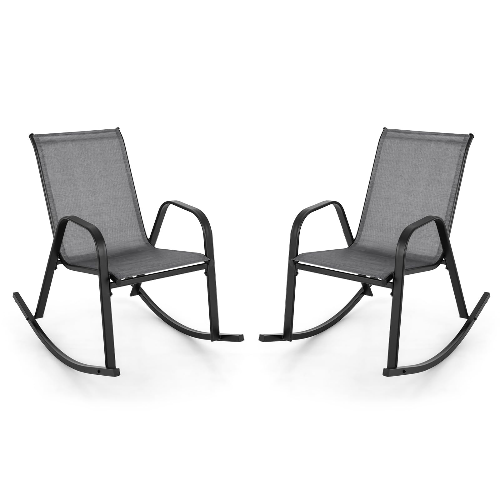 Giantex Outdoor Rocking Chairs , Patio Rocking Chairs w/Breathable Seat & Back