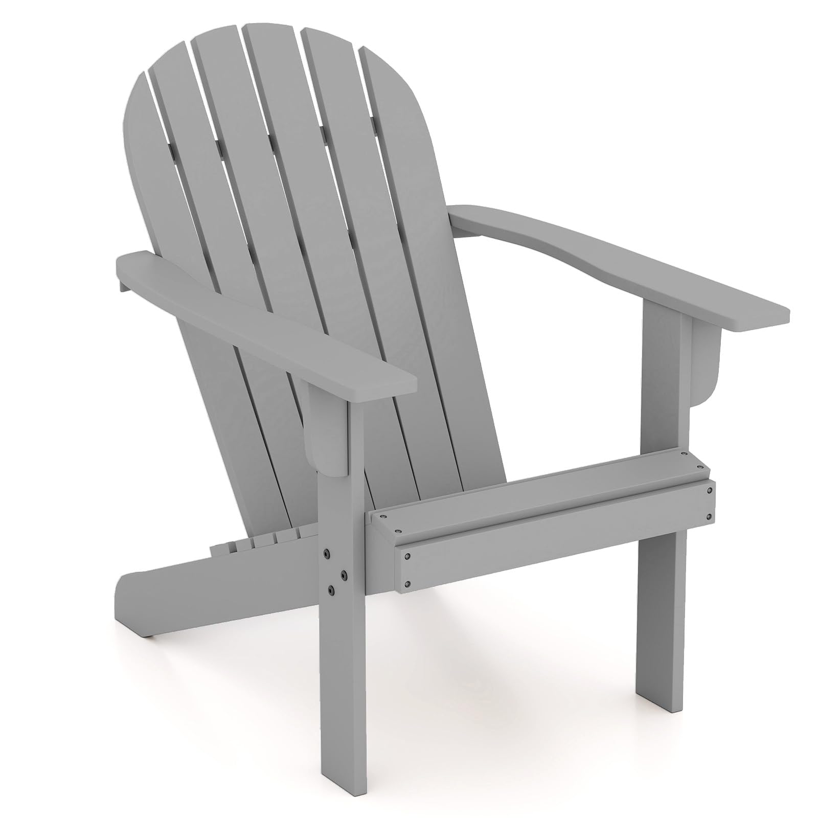 Giantex Acacia Wood Adirondack Chair Set of 1/2/4, Outdoor Fire Pit Chair with 105° Inclined Seat