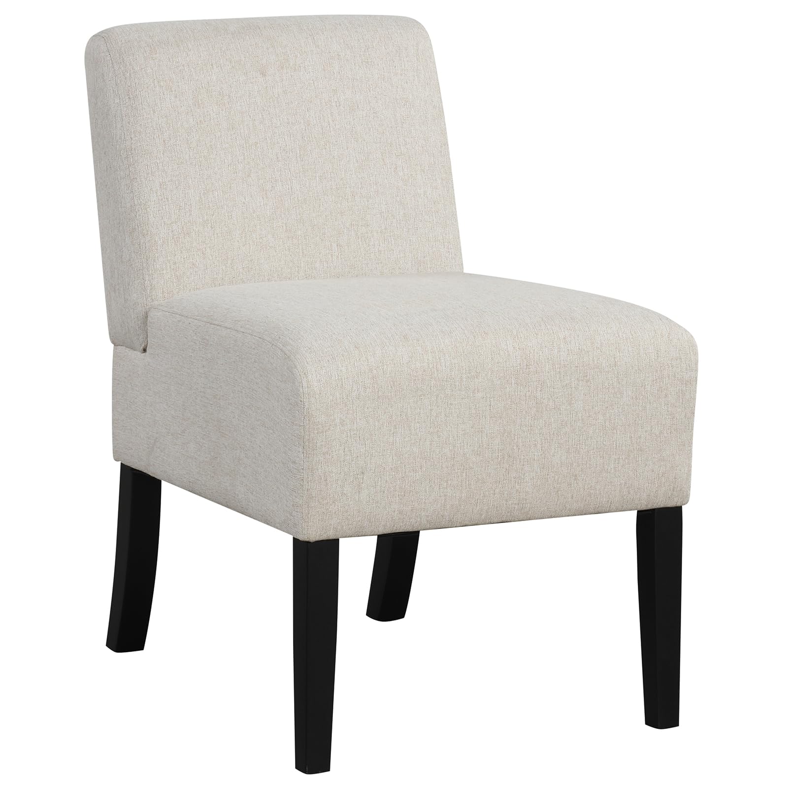 Giantex Armless Accent Chair Set of 1/2/4, Upholstered Living Room Chair with Rubber Wood Legs