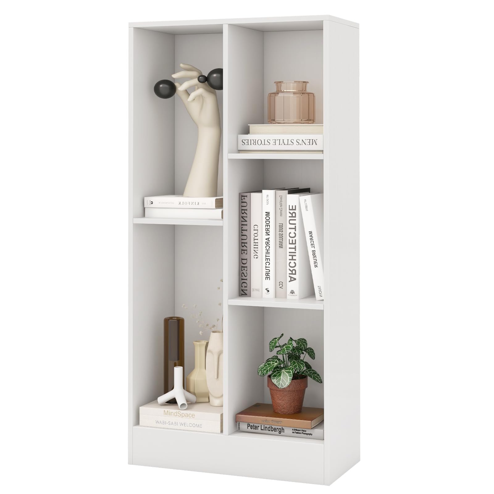 Giantex 5-Cube Bookcase Set of 1/2, Freestanding Bookshelf w/2 Anti-toppling Kits