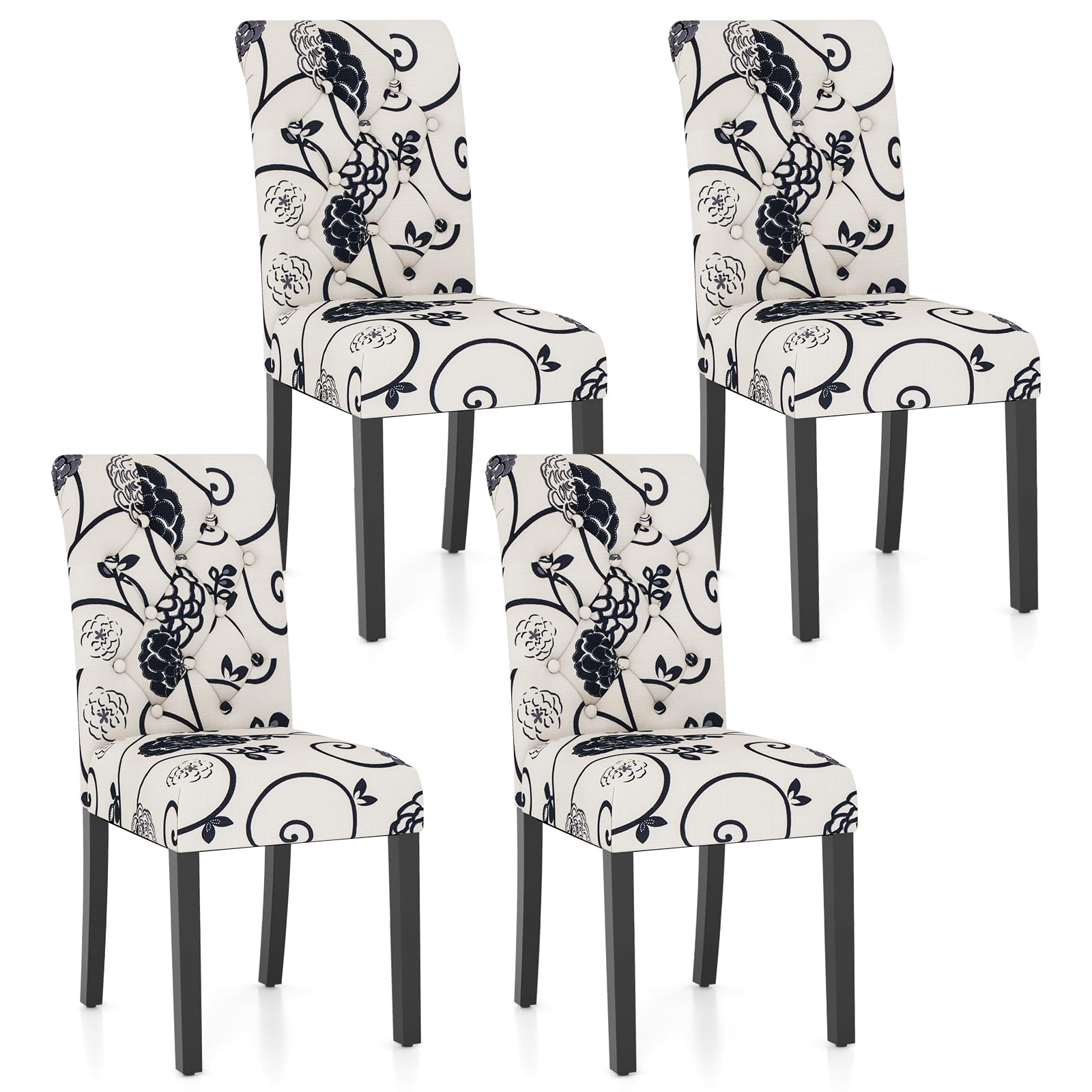 Upholstered Accent Dining Chairs Set of 2