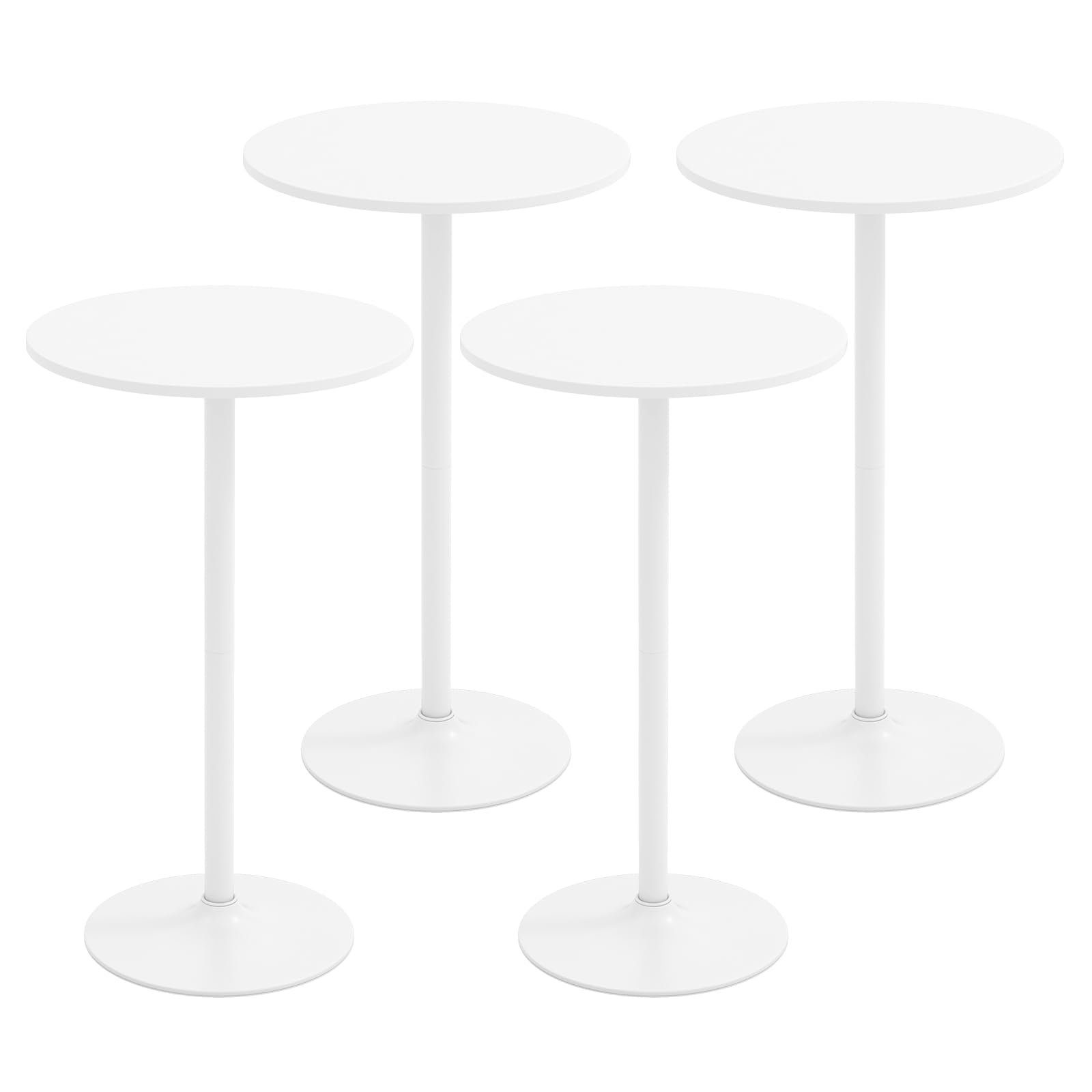 Giantex Two-in-one Bar Table with Detachable Pole, Metal Base, 24" Round Top, 40"/22" Two Convertible Height