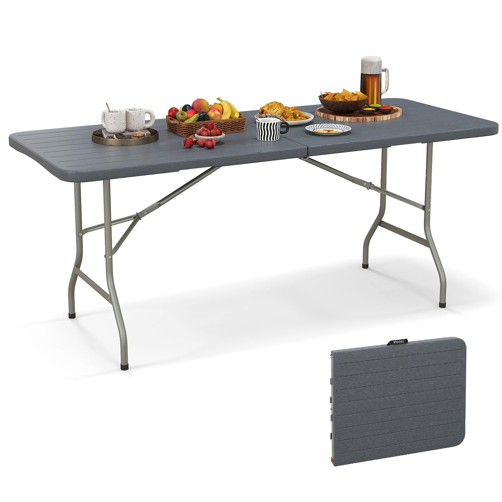 Giantex 6ft HDPE Folding Table