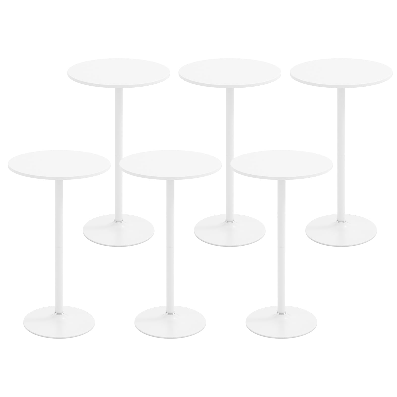 Giantex Two-in-one Bar Table with Detachable Pole, Metal Base, 24" Round Top, 40"/22" Two Convertible Height