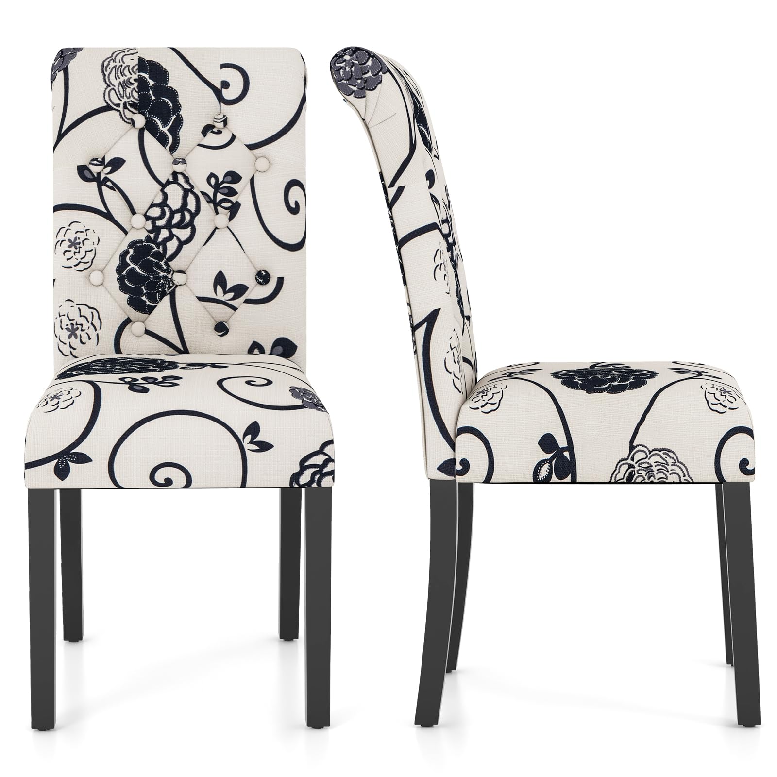 Upholstered Accent Dining Chairs Set of 2