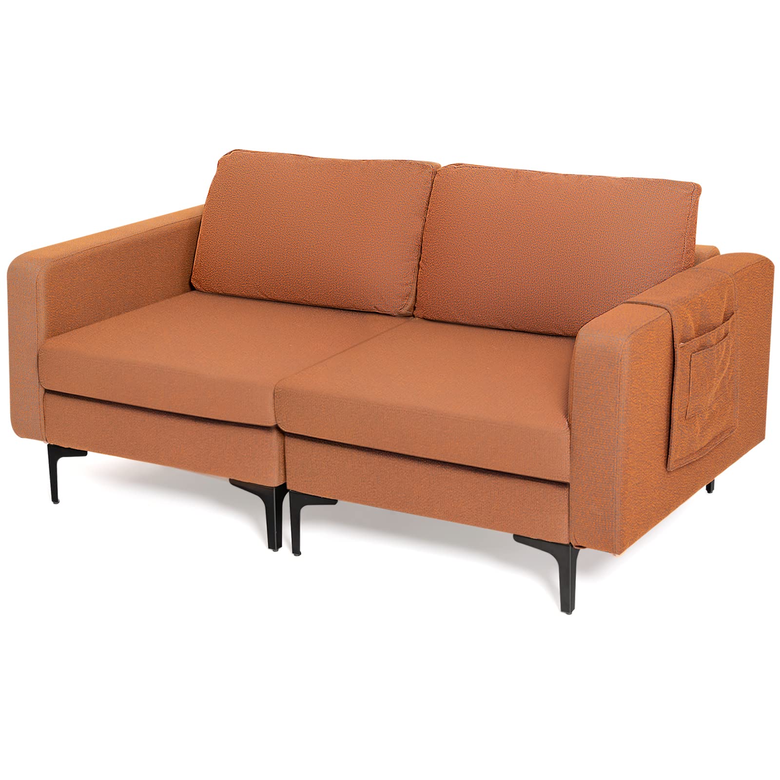 Giantex 2-Seat Sofa Couch, 66" L Modern Loveseat