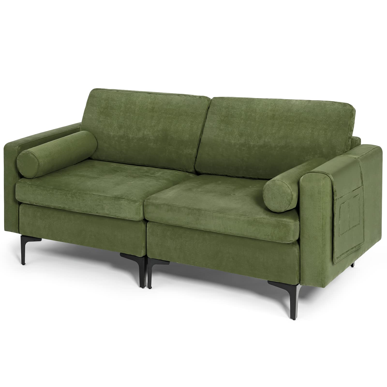 Giantex 68" Modern Loveseat, 2-Seater Sofa Couch