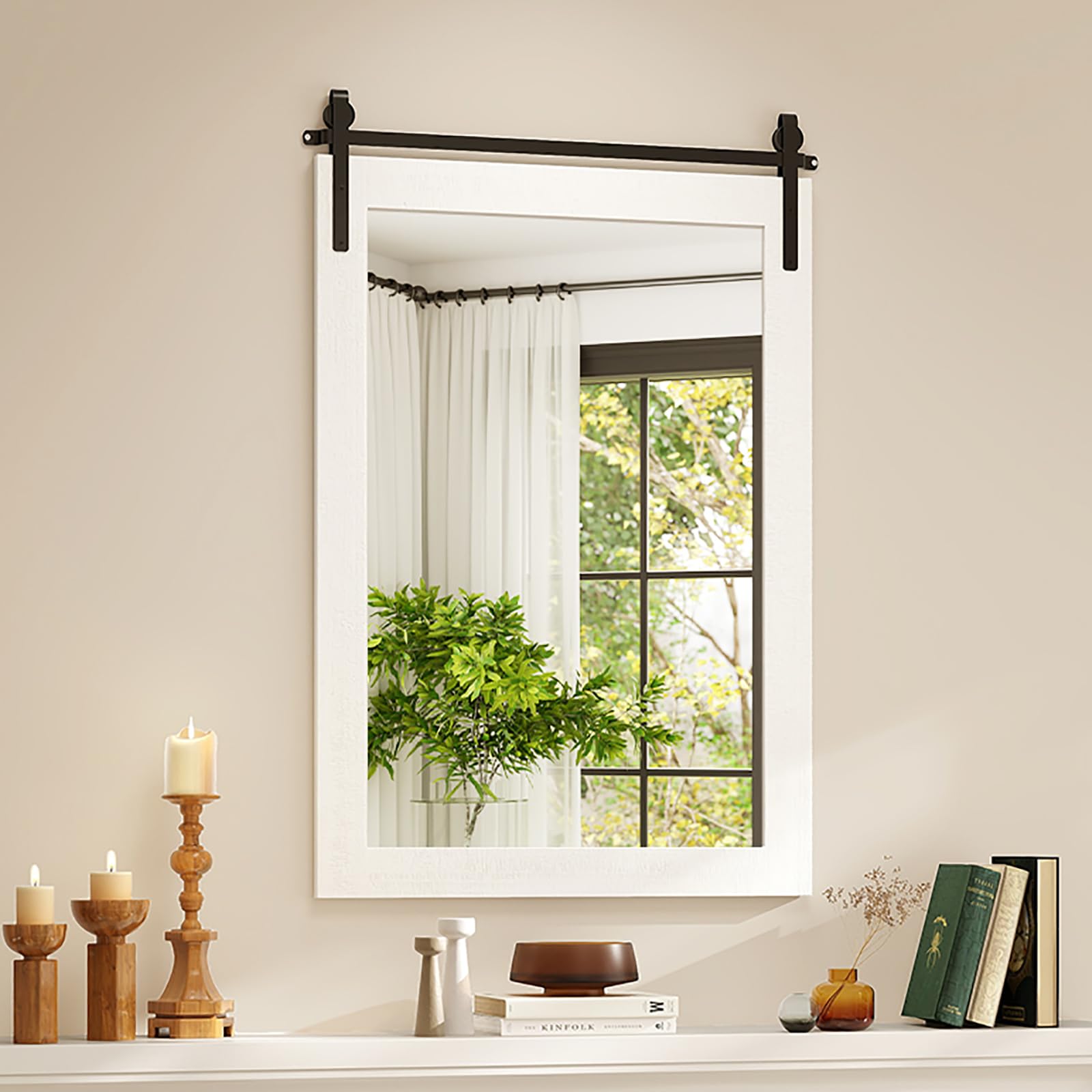 CHARMAID Farmhouse Wall Mirror