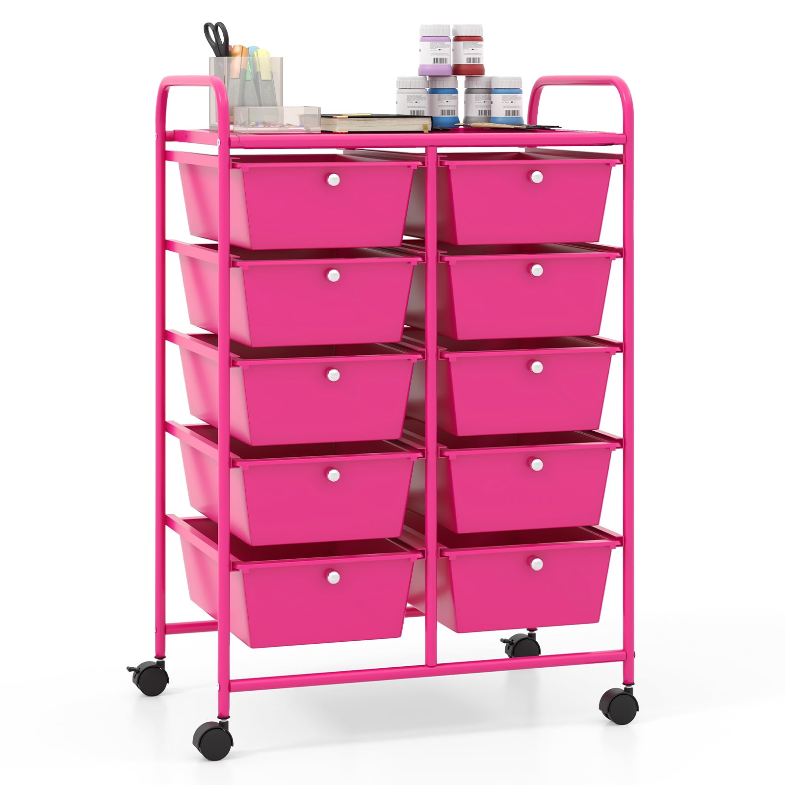 Giantex 10 Drawers Rolling Cart, Classroom Organizers