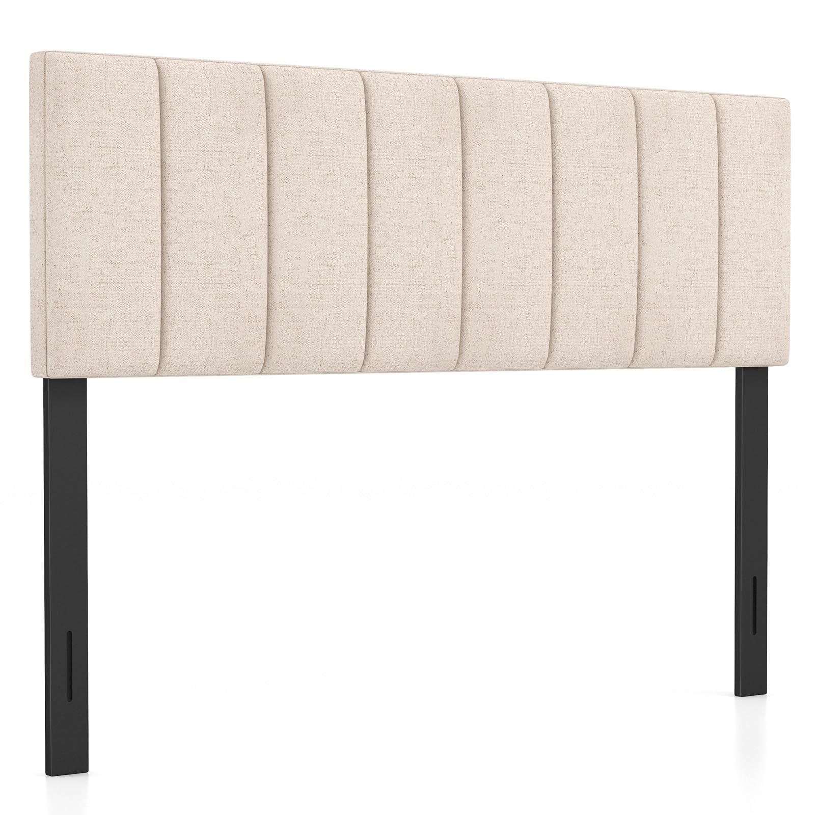 Giantex Linen Upholstered Headboard, Adjustable Width Button Tufted Headboard