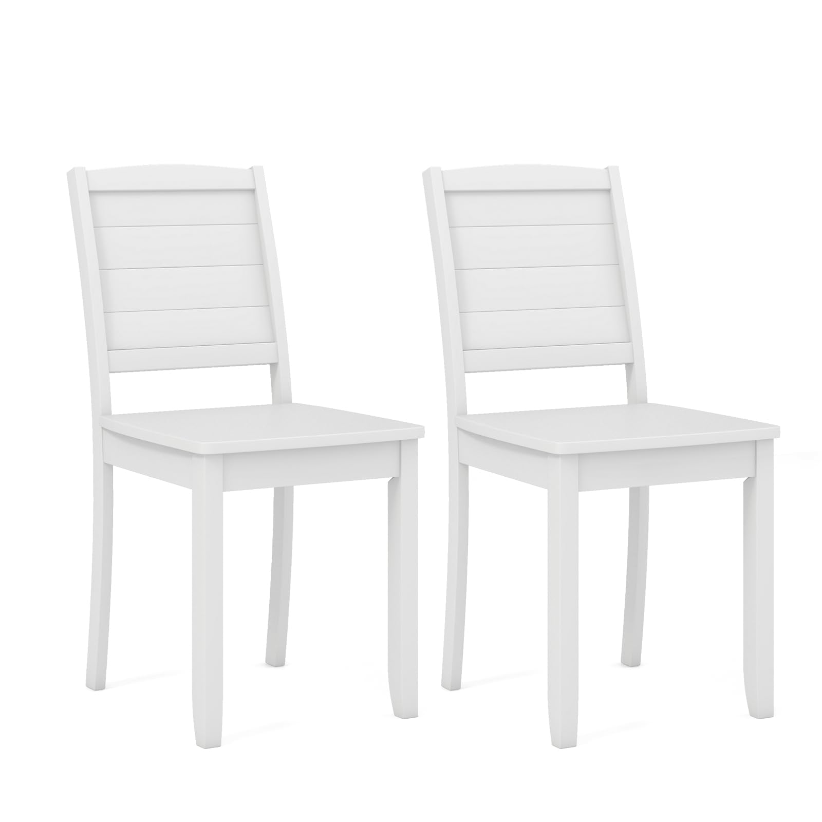 Giantex Wood Dining Chairs Set of 2/4, Modern Kitchen Chairs w/Rubber Wood Legs, Curved Backrest, Farmhouse Diner Chairs