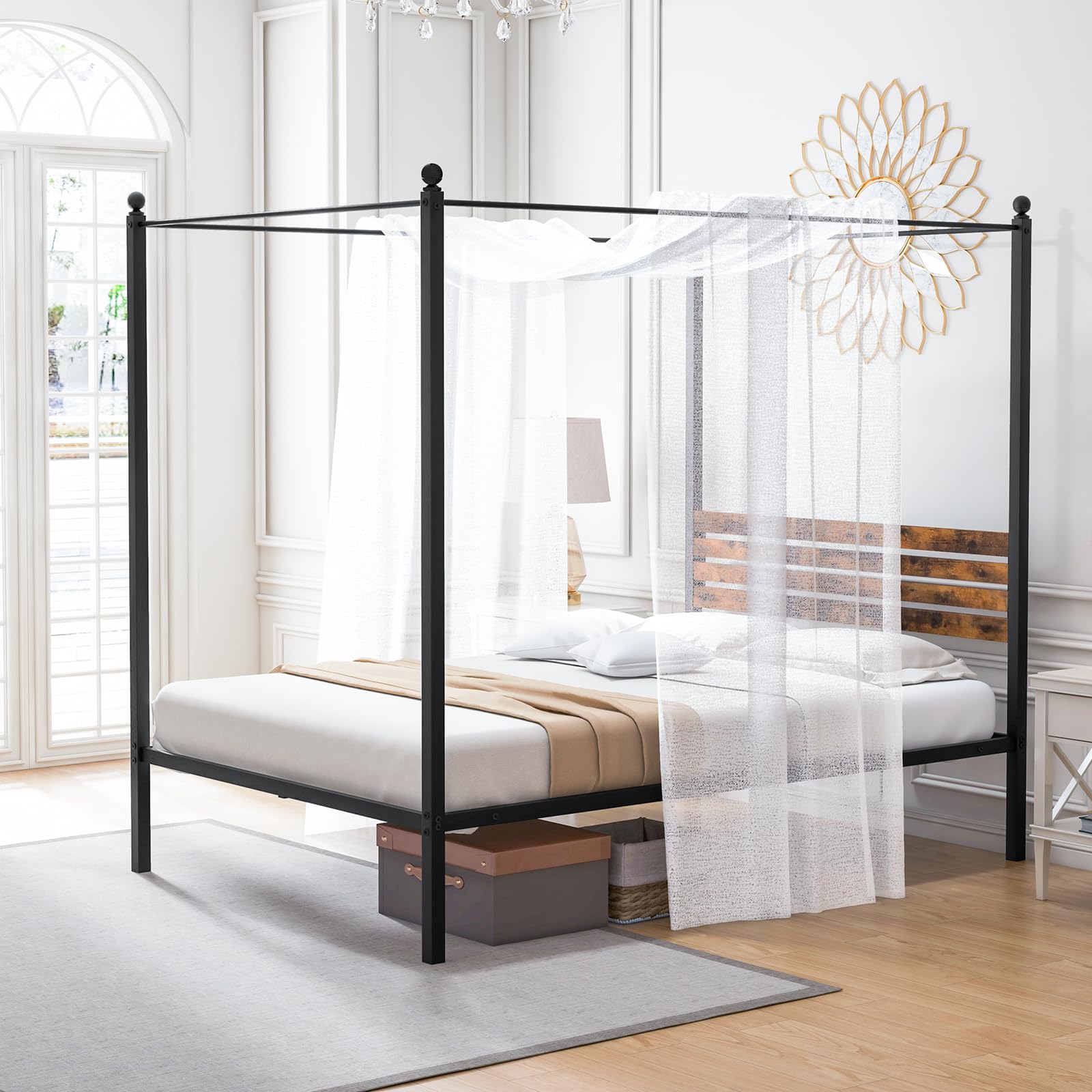 Giantex Metal Canopy Bed Frame