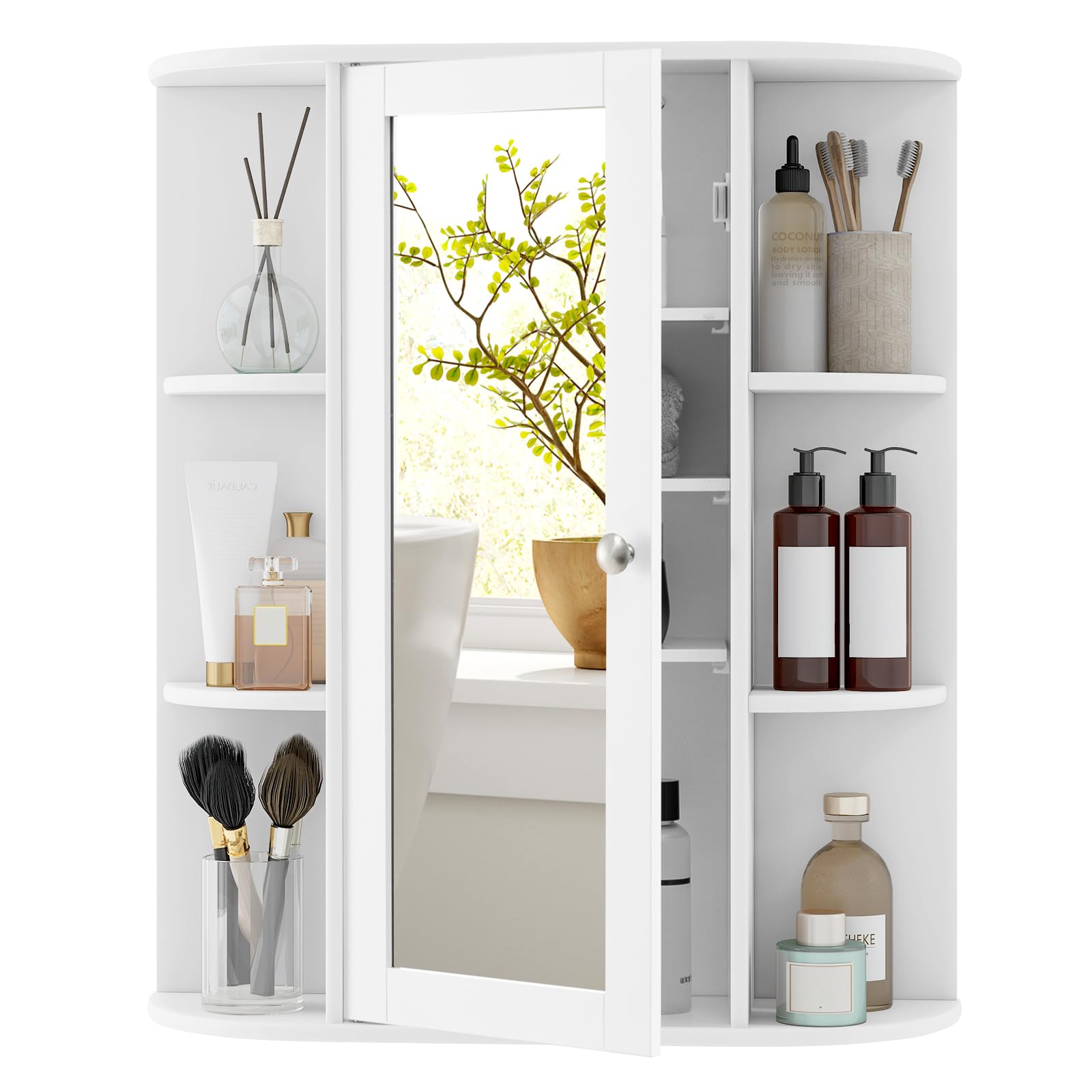 Giantex Medicine Cabinet, Bathroom Wall Cabinet with Mirror