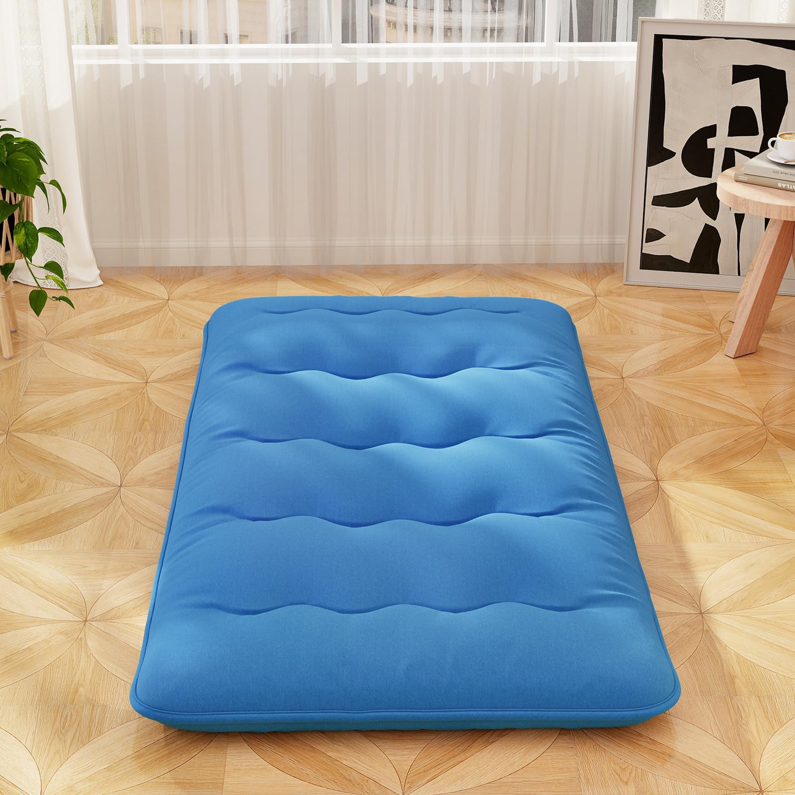 Giantex Japanese Floor Mattress, 4 Inch Futon Mattress with Washable Cover & Storage Bag