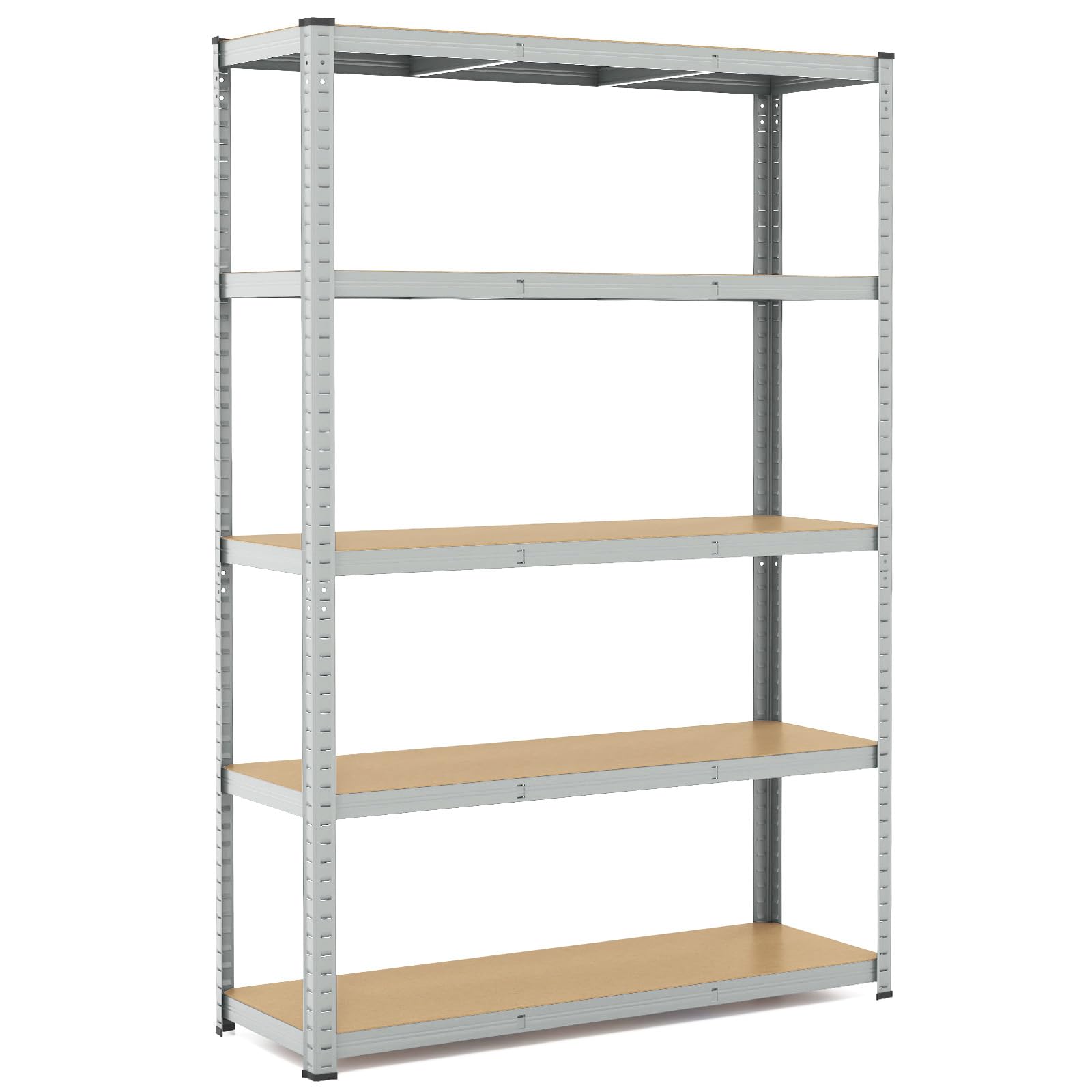 Giantex 5-Tier Metal Utility Shelves, Garage Storage Shelving Unit w/Adjustable Height, 2200 LBS Total Load Capacity