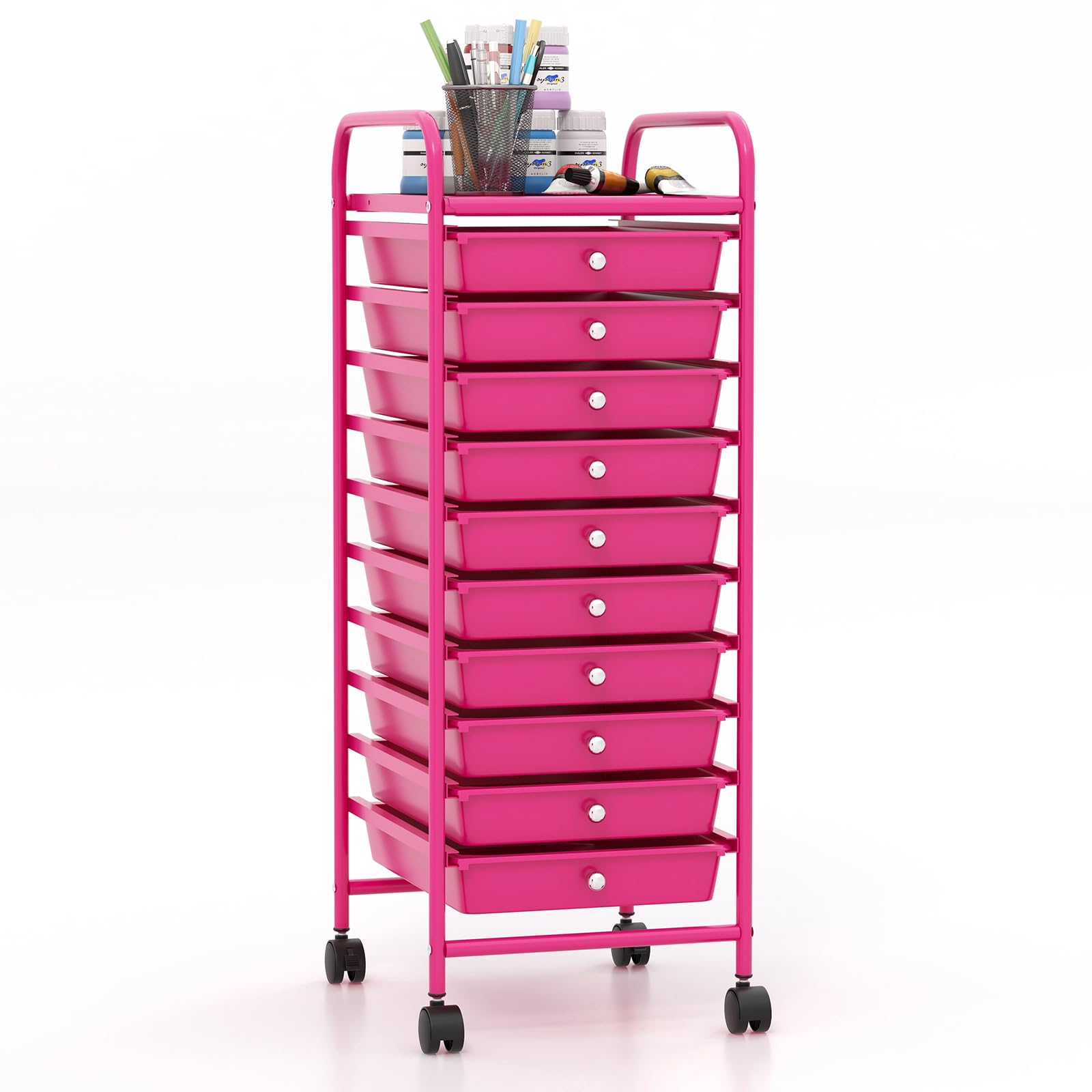 Giantex Rolling Storage Cart on Wheels with 10 Drawers