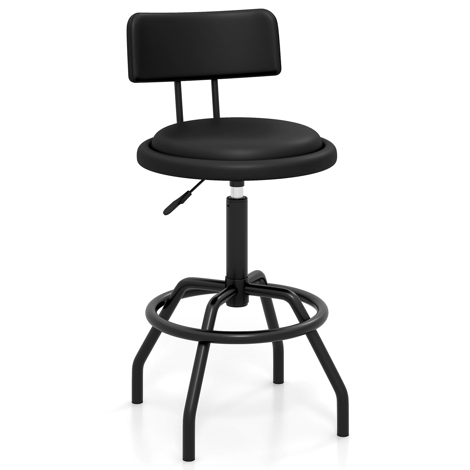 Giantex Swivel Bar Stools Set of 1/2/3/4, 24.5"-29" Height Adjustable Counter Height Chairs w/Back