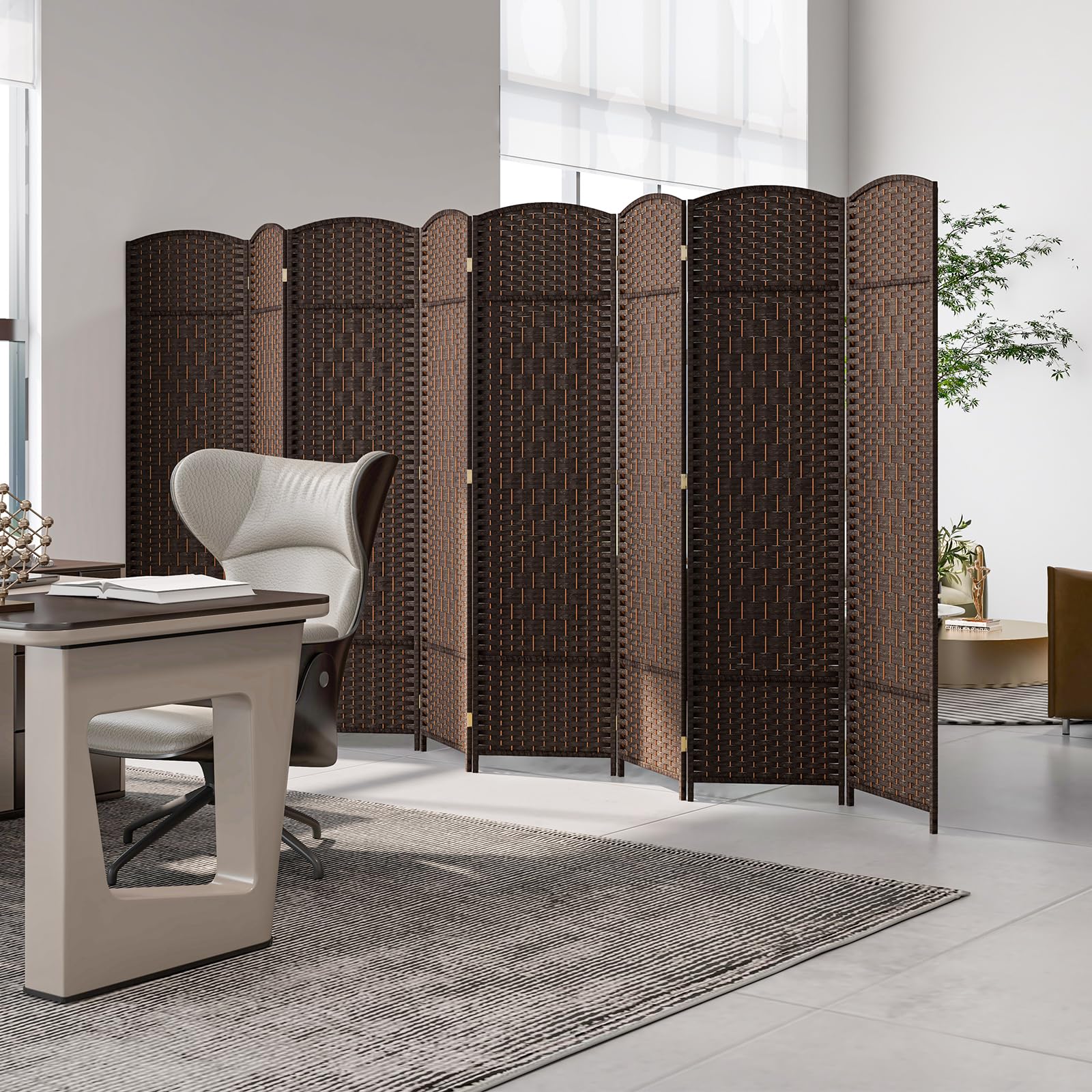 Giantex Room Divider 8 Panel - 6 FT Folding Privacy Screen