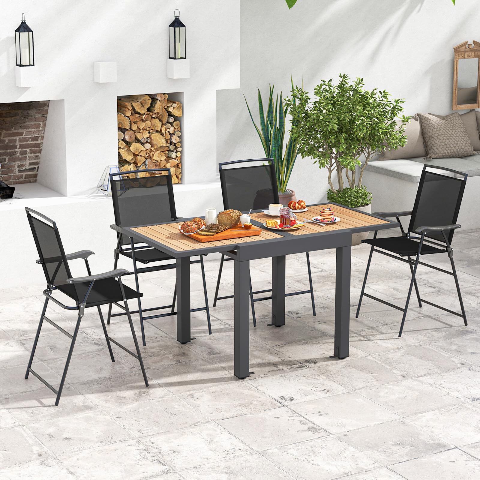 Giantex 31.5"-63" Expandable Patio Dining Table