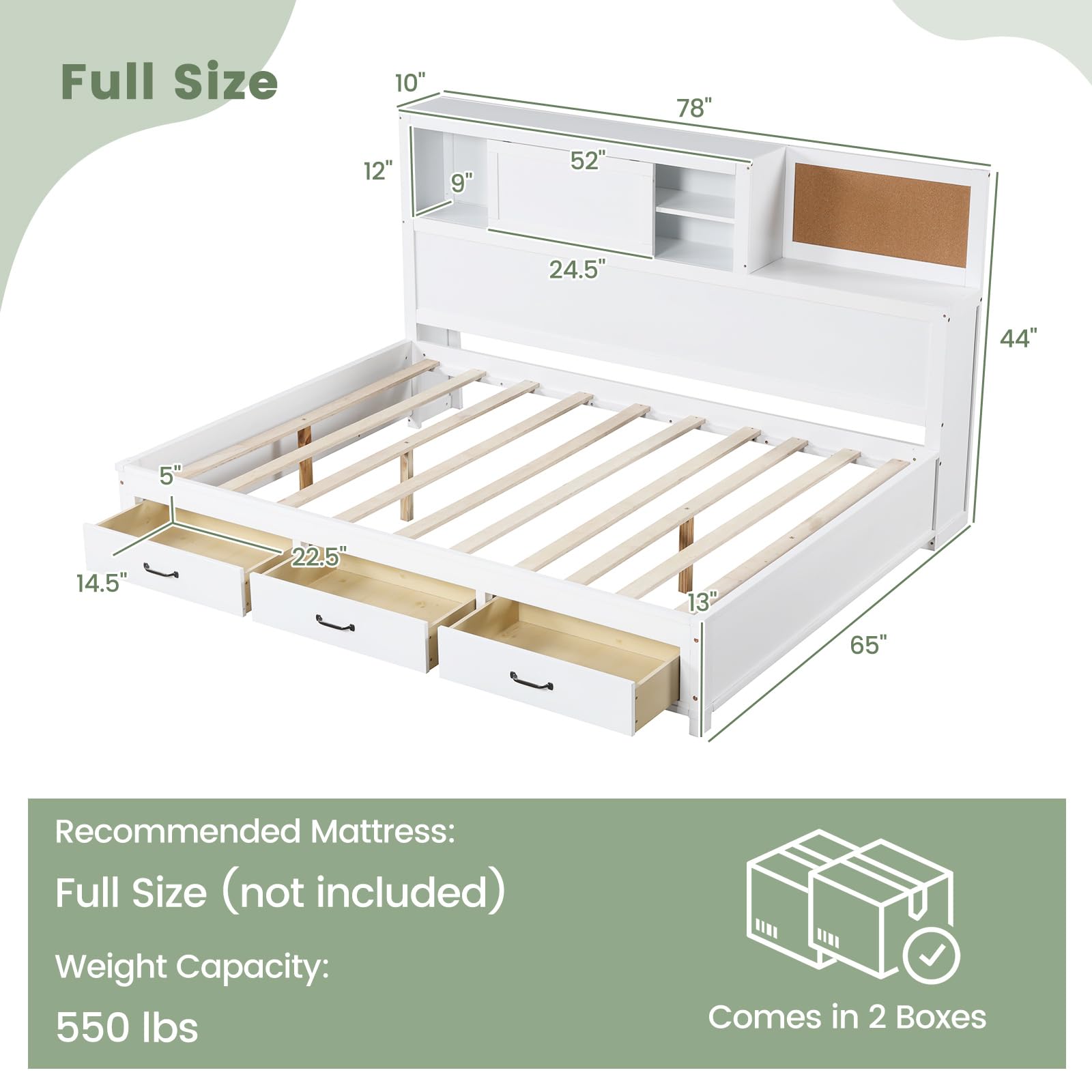 Giantex Daybed with 3 Storage Drawers