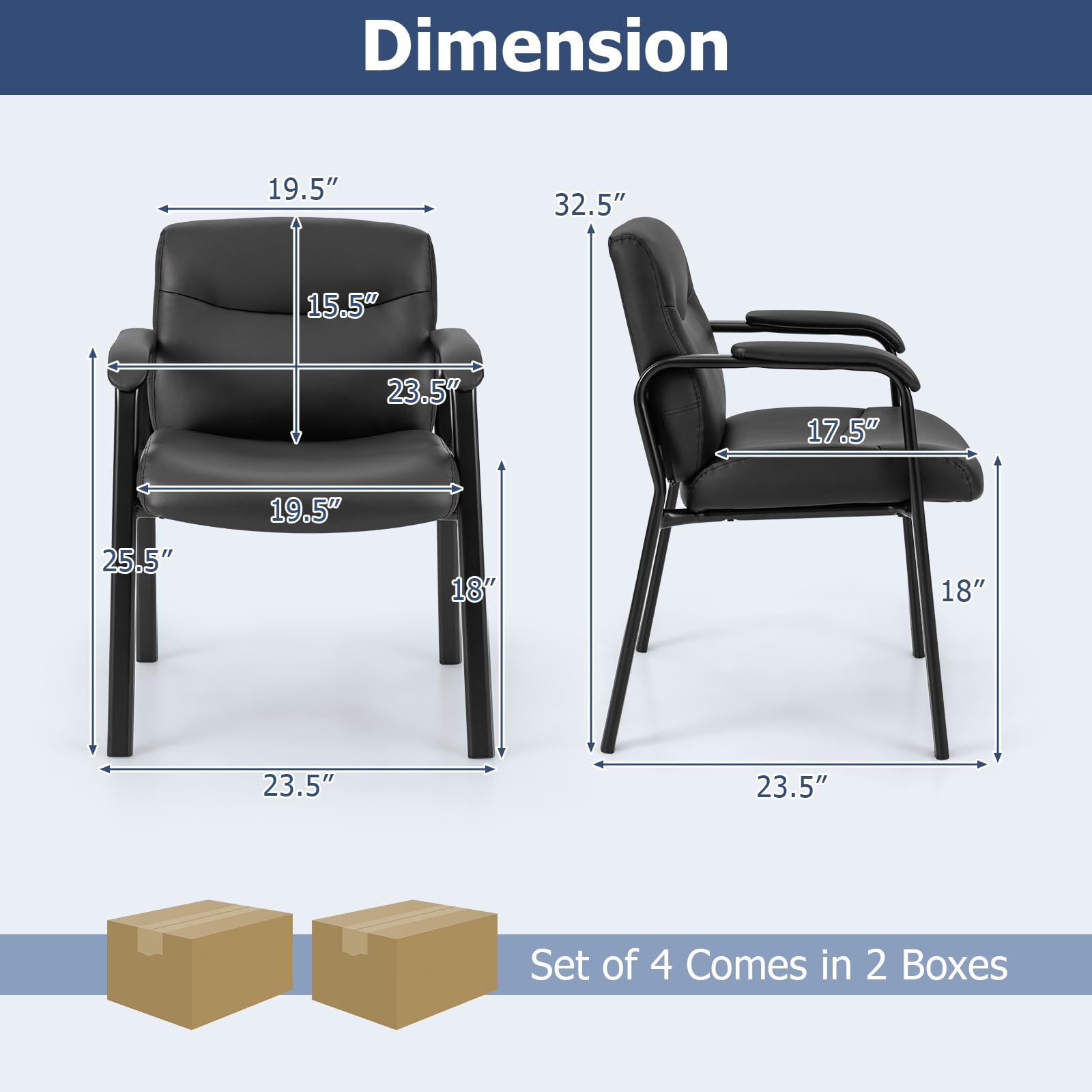 Giantex Waiting Room Chairs Set - Office Reception Chair Set