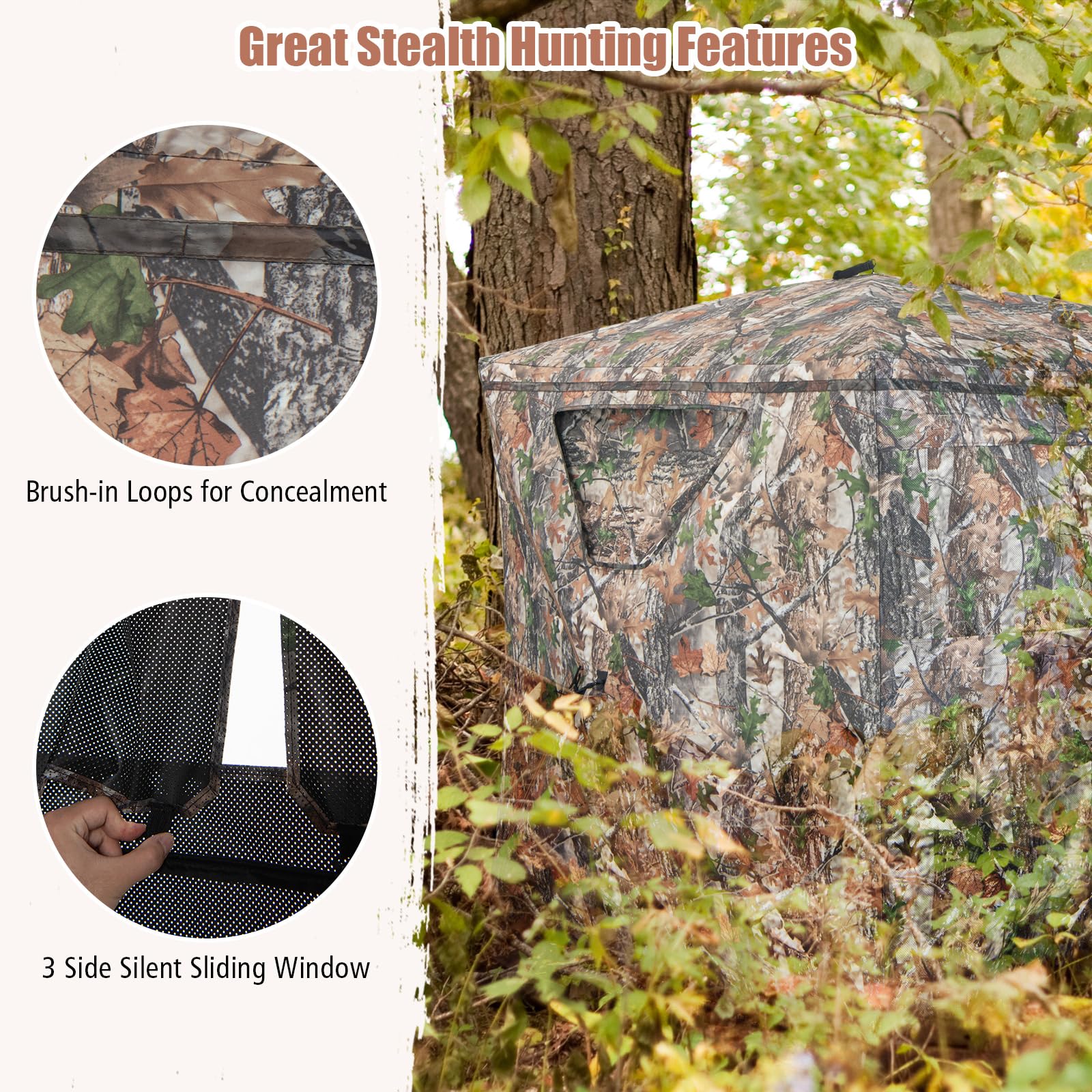 Giantex Ground Blinds for Deer Hunting - Portable Hunting Blind