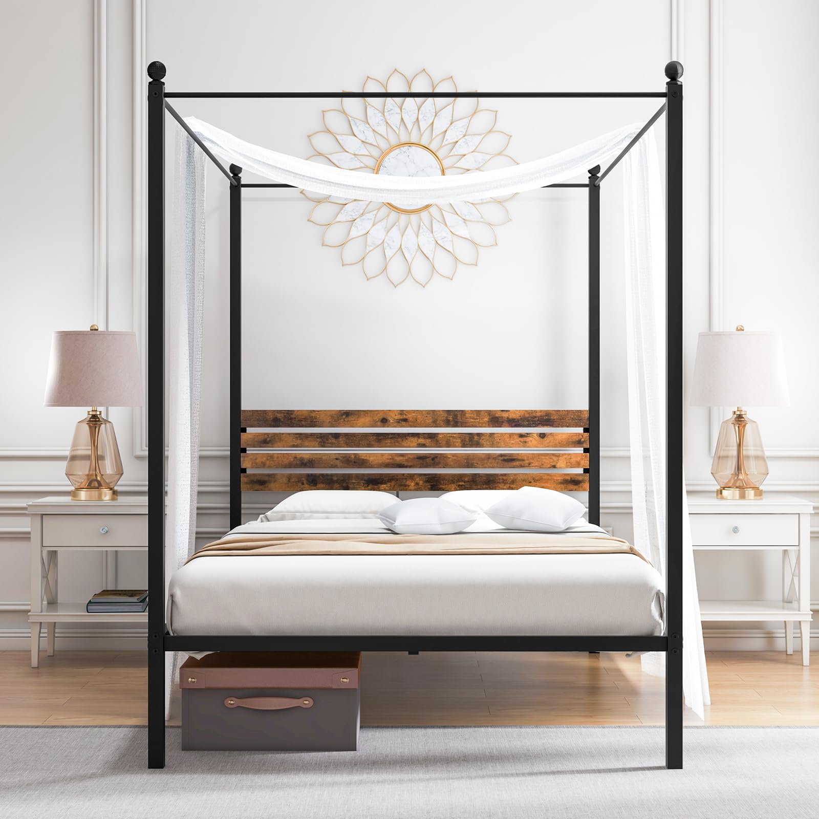 Giantex Metal Canopy Bed Frame