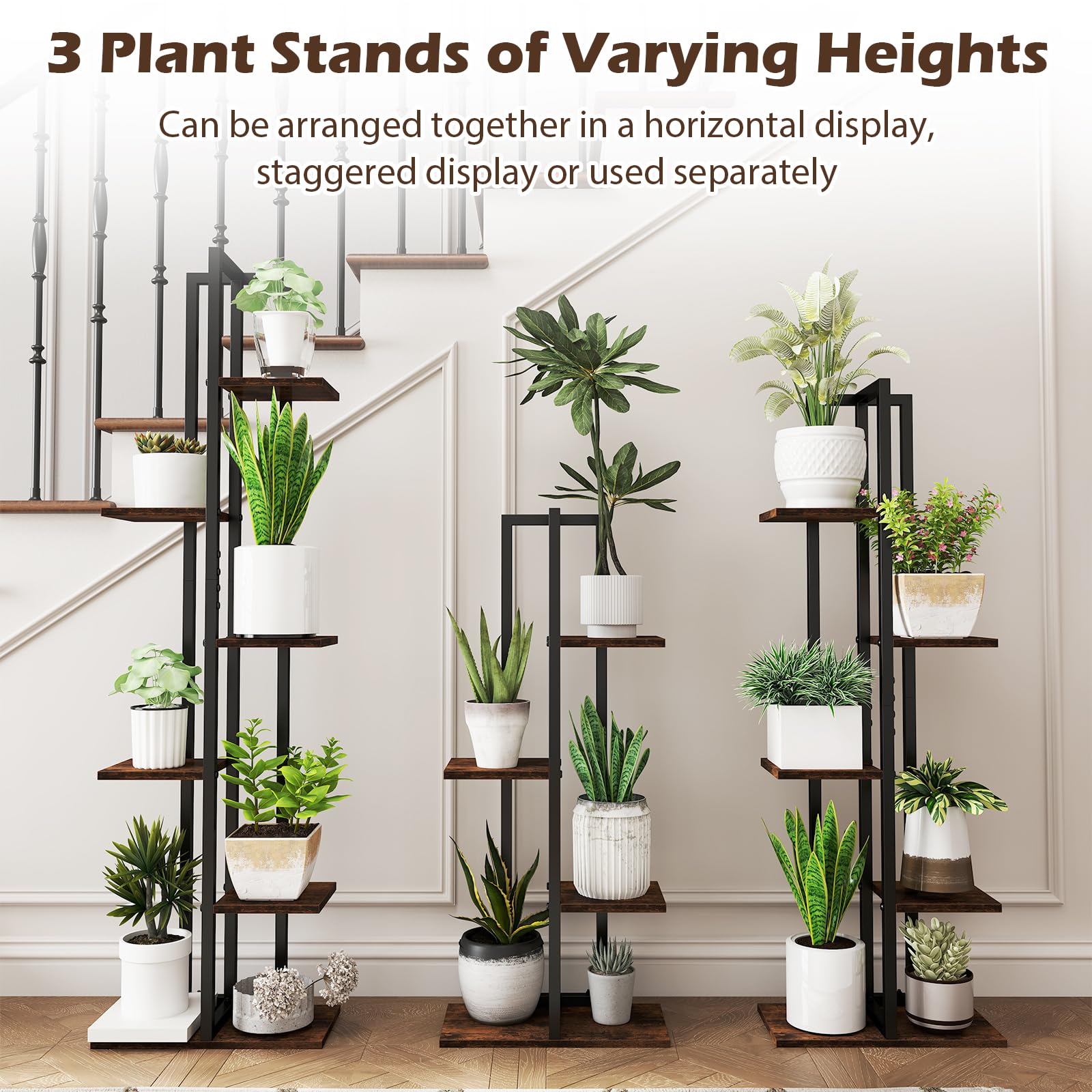 Giantex 3 PCS Plant Stand Indoor Set