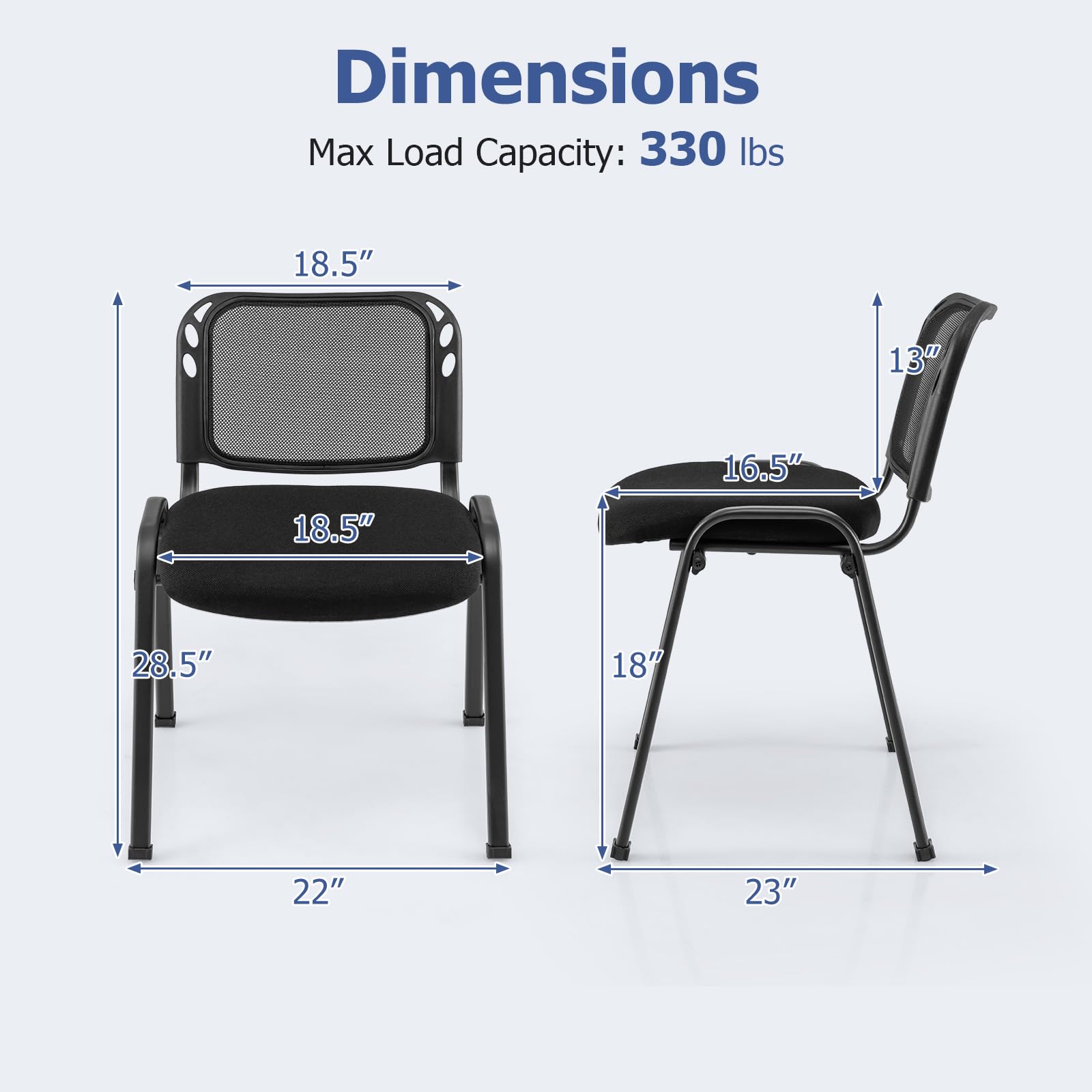 Giantex Set of 5 Conference Chair Elegant Design Stackable Office Waiting Room Guest Reception (32 H)