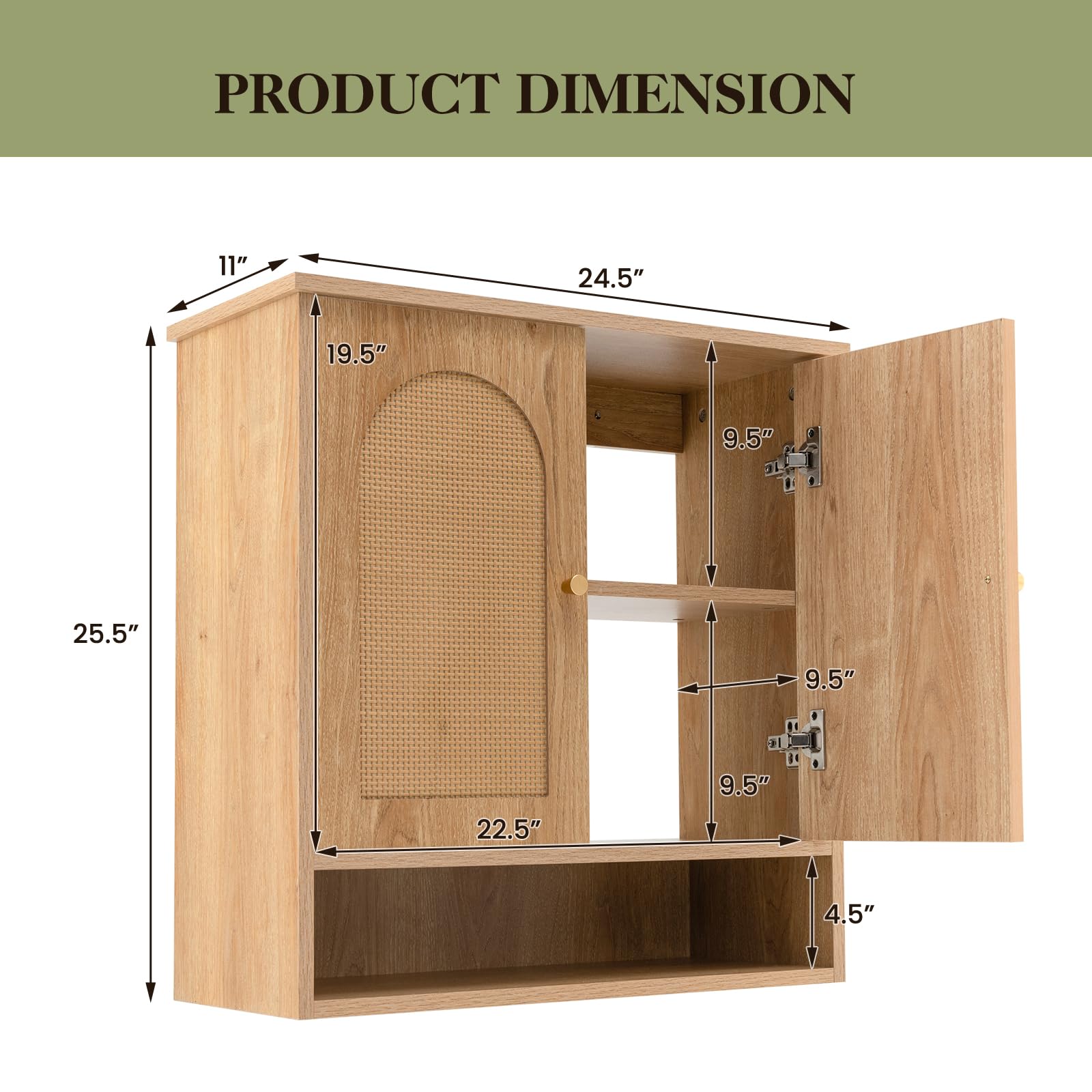 Giantex Medicine Cabinet,Over Toilet Storage Cabinet